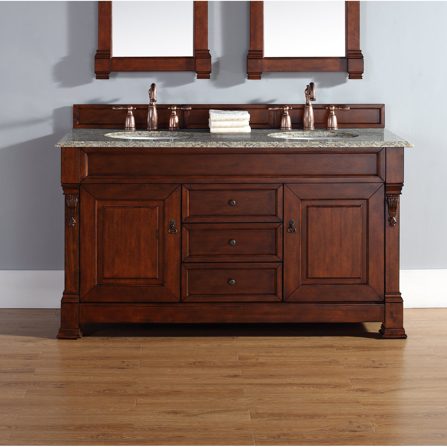 James Martin Furniture Brookfield 60" Double Bathroom Vanity Base II