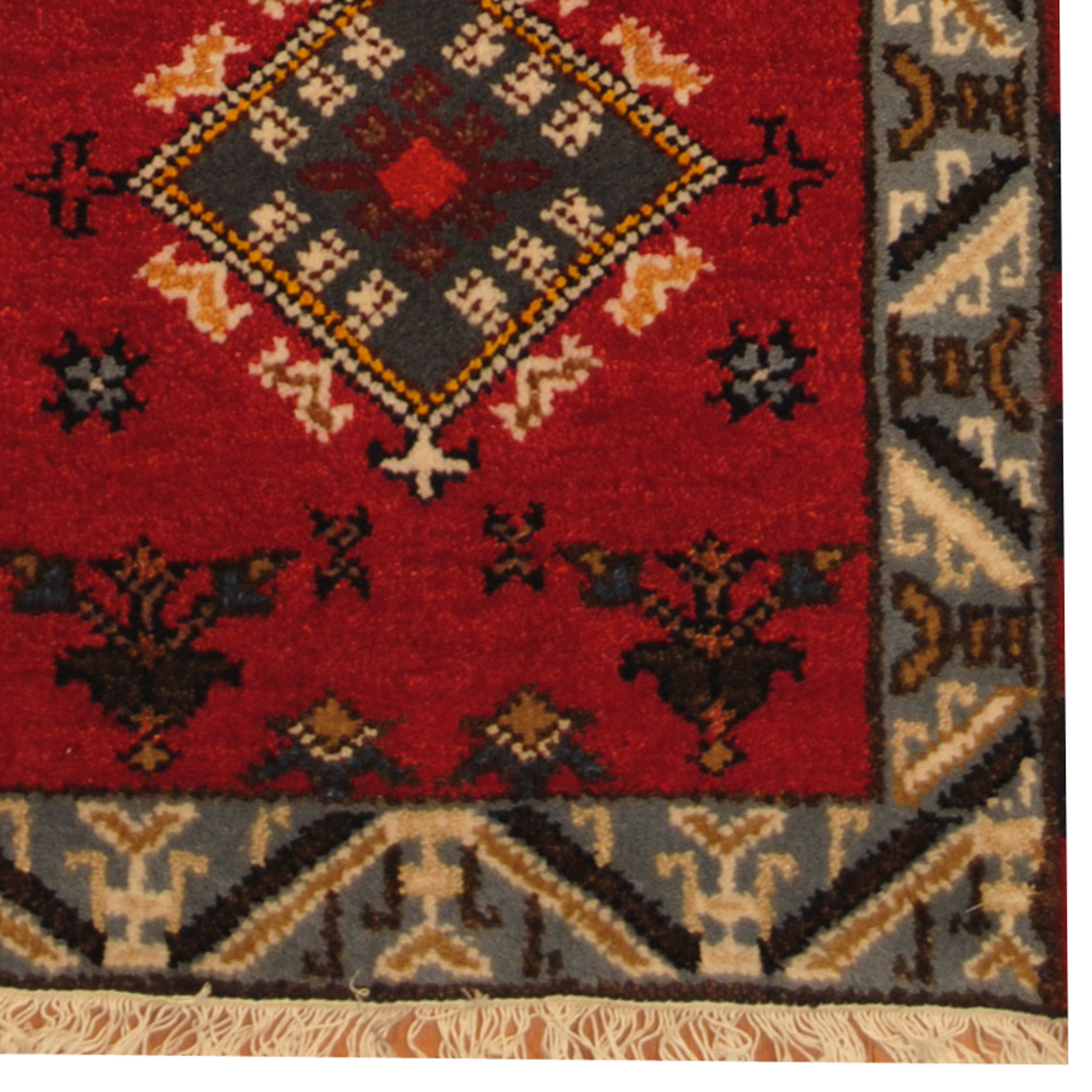 Herat Oriental Kazak HandKnotted Red/Gray Area Rug Wayfair