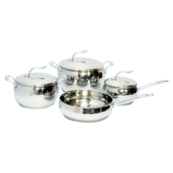 Gourmet Chef Stainless Steel 7 Piece Cookware Set ...