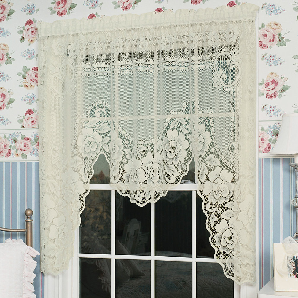 Heritage Lace Victorian Rose Swag 72" Curtain Valance & Reviews