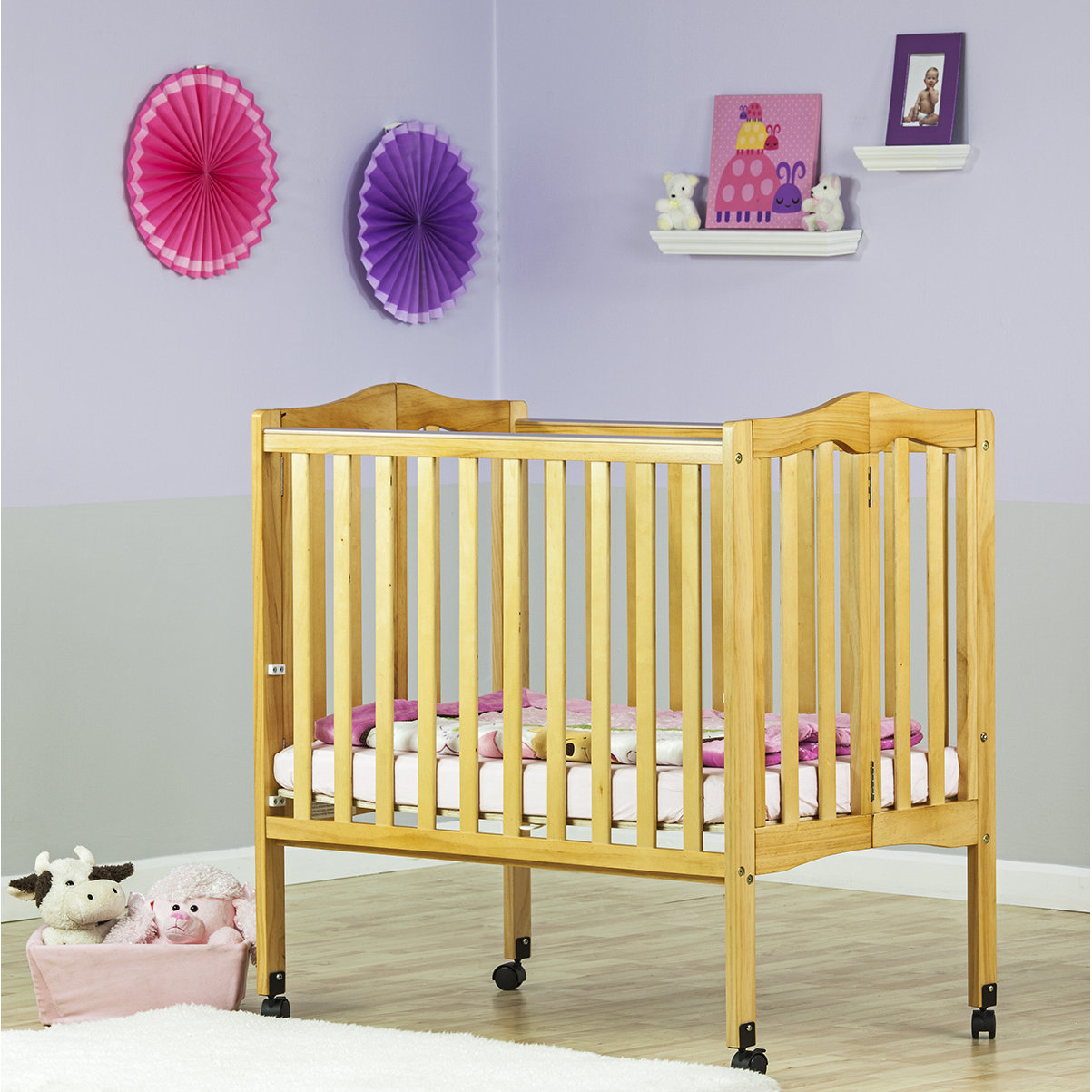 Dream On Me Lightweight 2in1 Portable Folding Crib & Reviews Wayfair