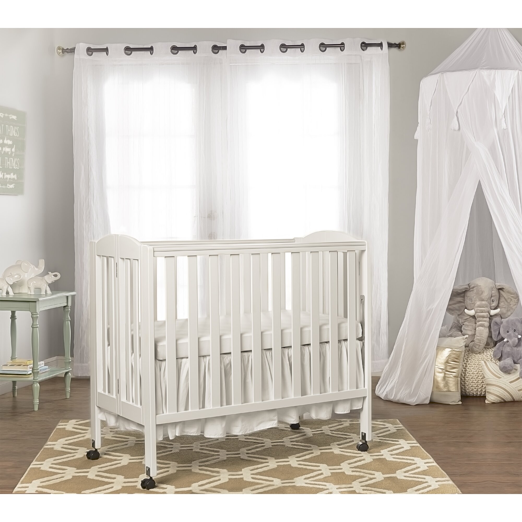 Dream On Me 3in1 Portable Convertible Folding Crib & Reviews Wayfair