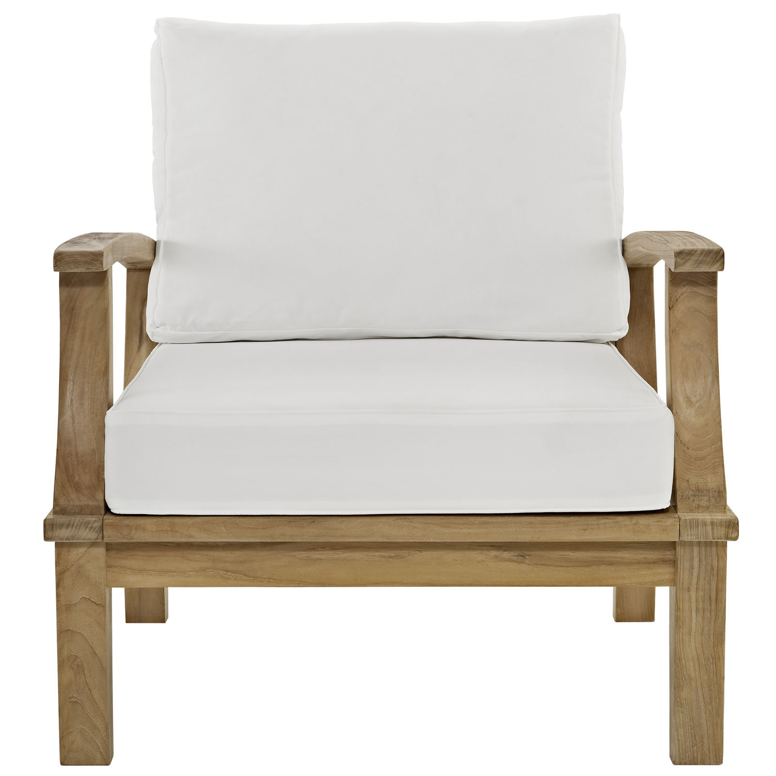Modway Marina Teak Outdoor Patio Arm Chair with Cushion & Reviews Wayfair