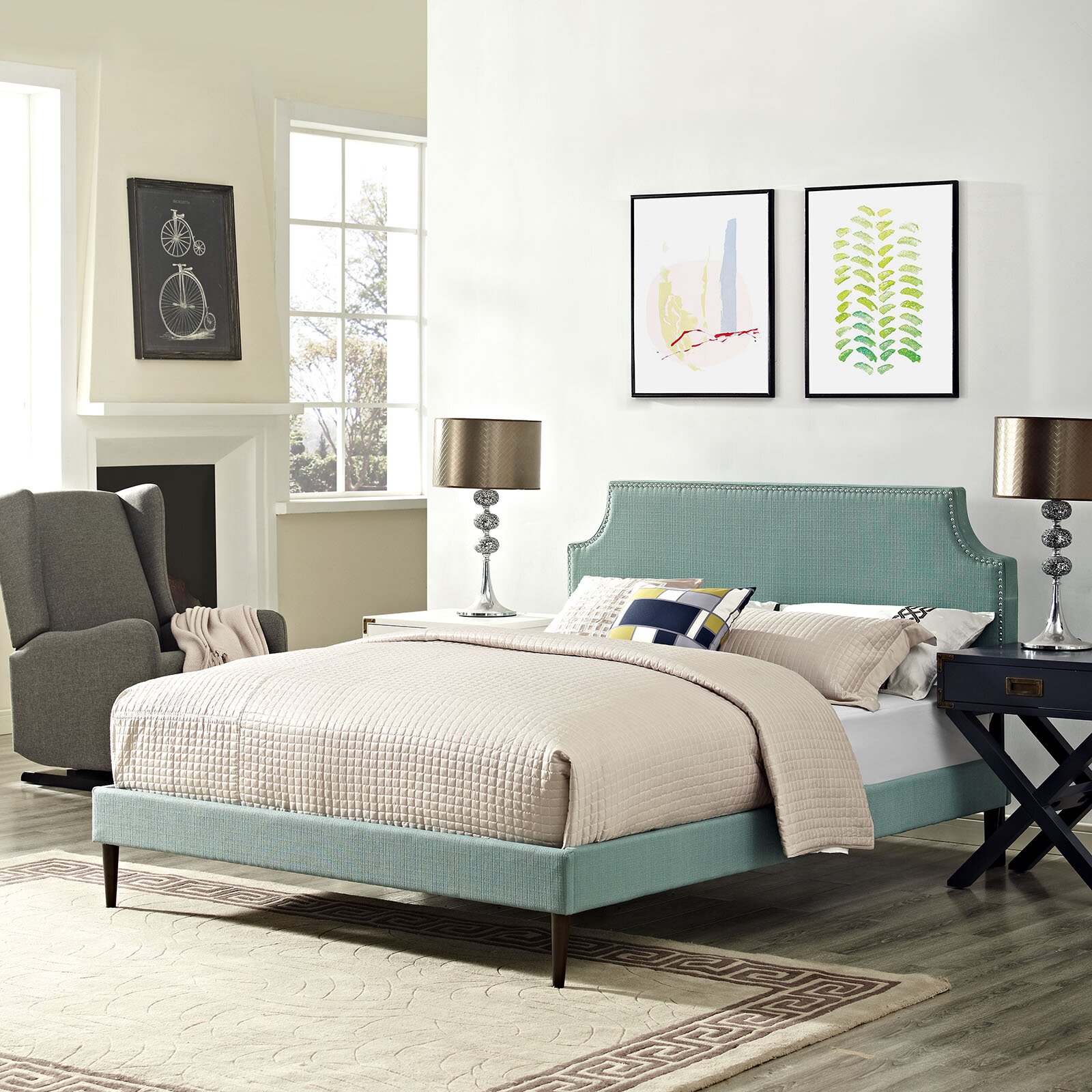 Modway Laura Upholstered Platform Bed 