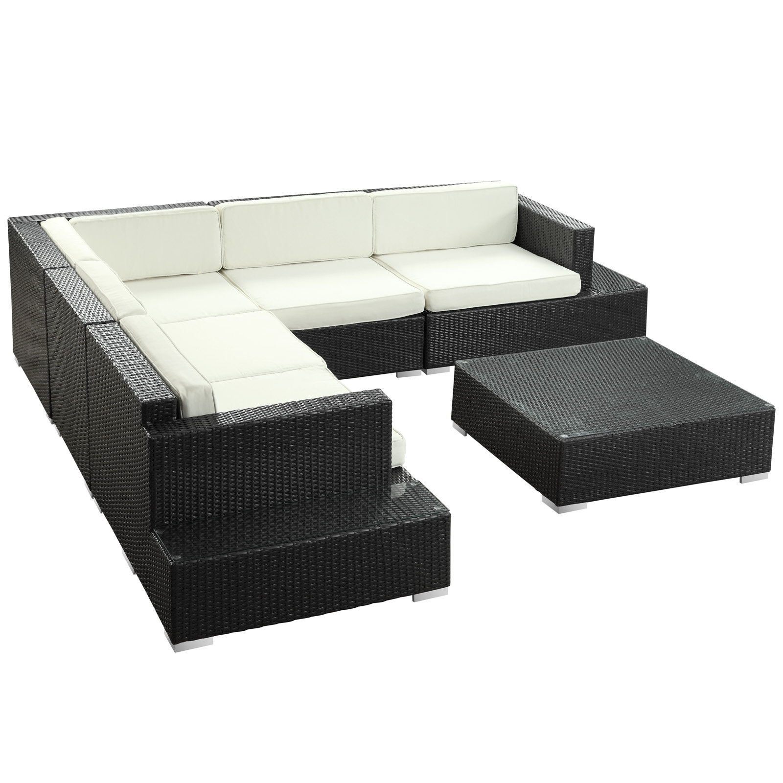 Modway Port 6 Piece Outdoor Patio Sectional Set & Reviews Wayfair