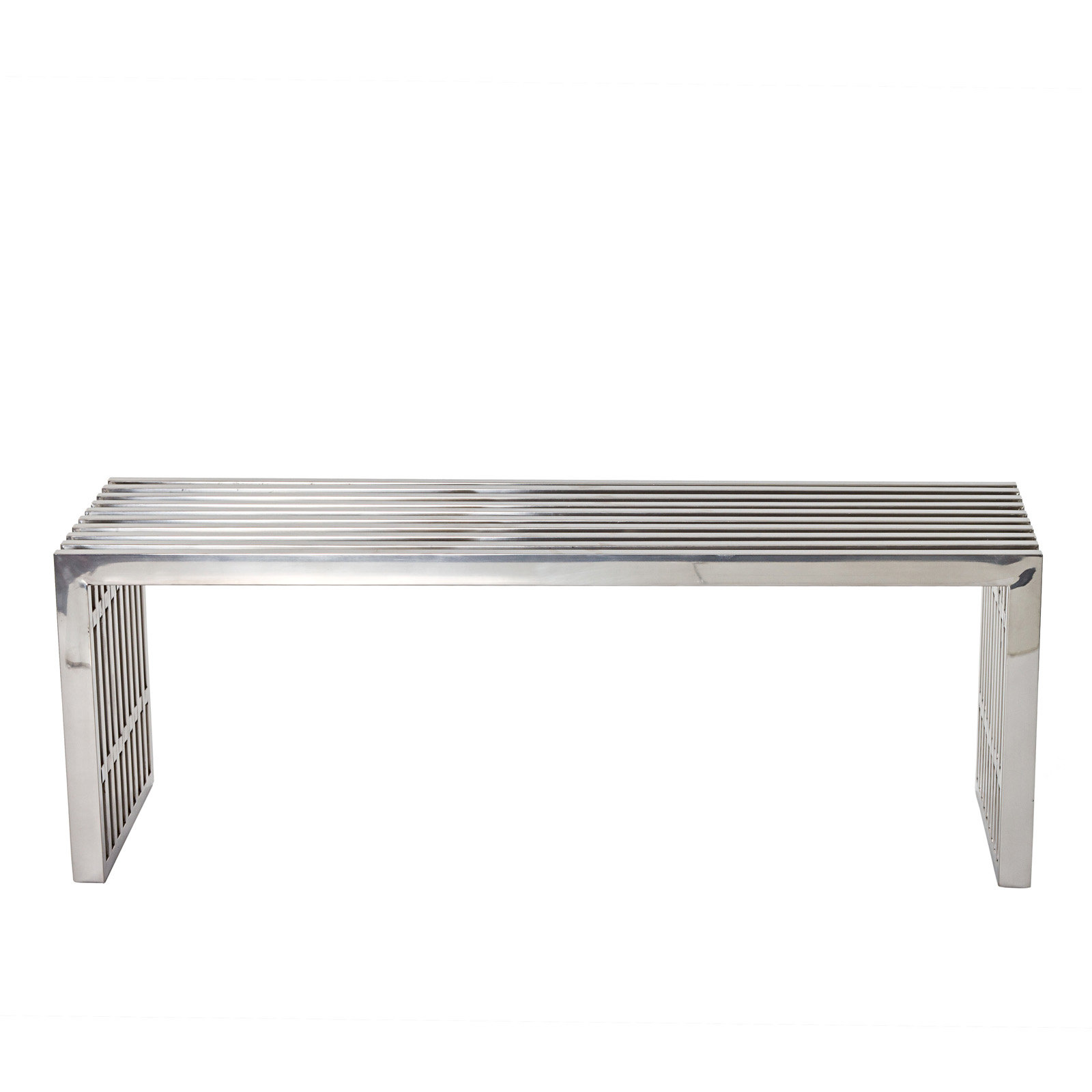 Modway Gridiron Stainless Steel Bench & Reviews | Wayfair