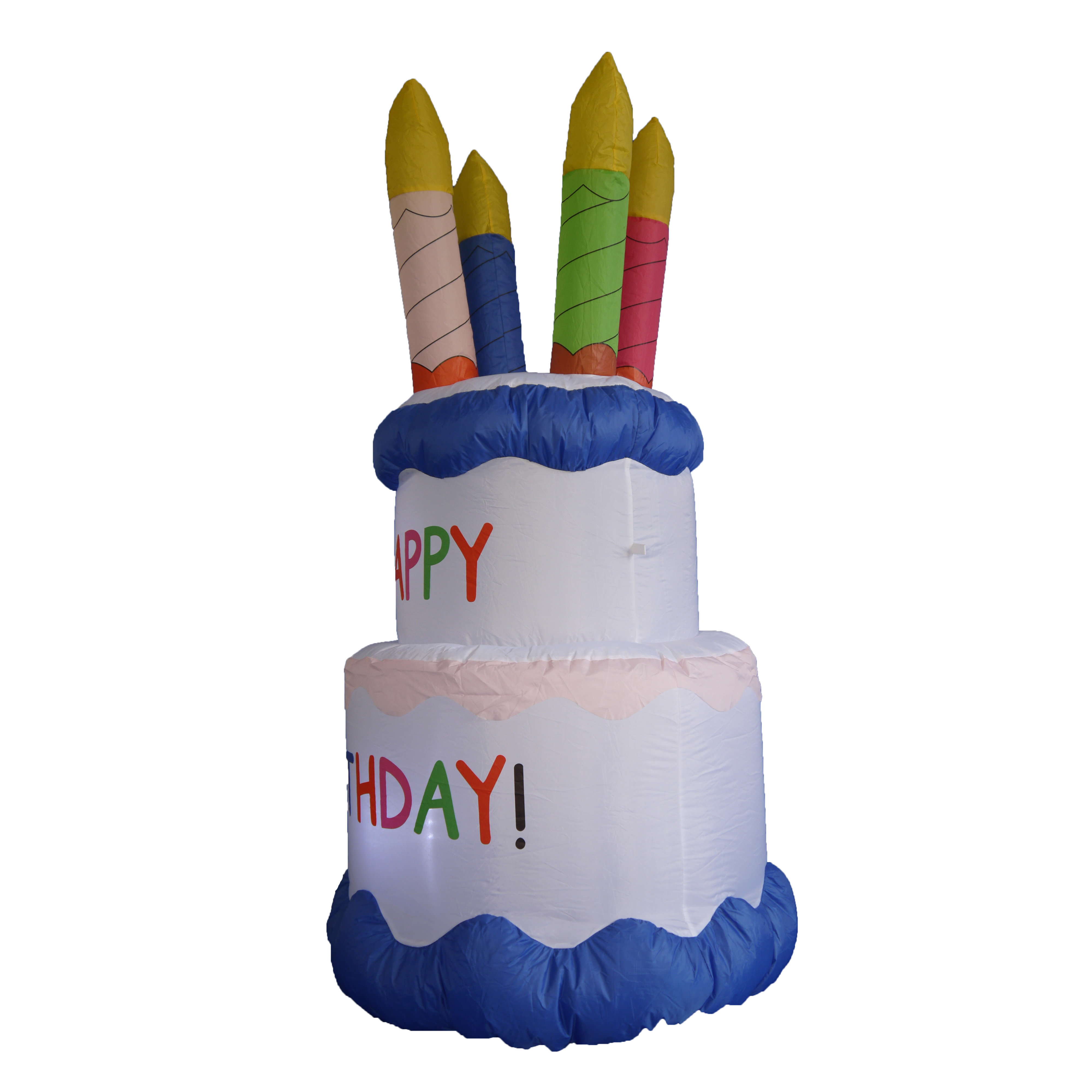 BZB Goods Inflatable Cake with Candles Happy Birthday Decoration ...