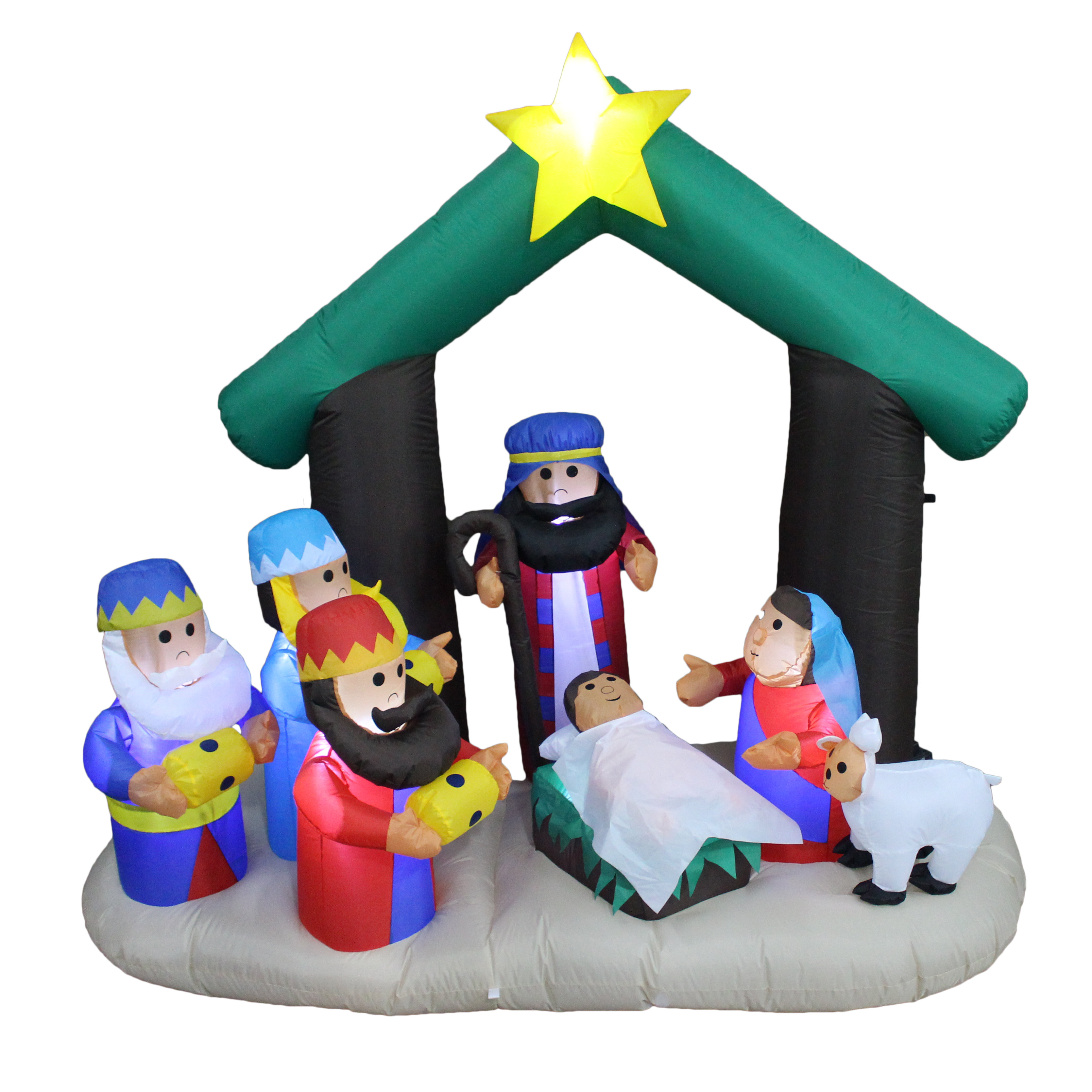 BZB Goods Christmas Inflatable Nativity Scene with Three Kings  Wayfair.ca