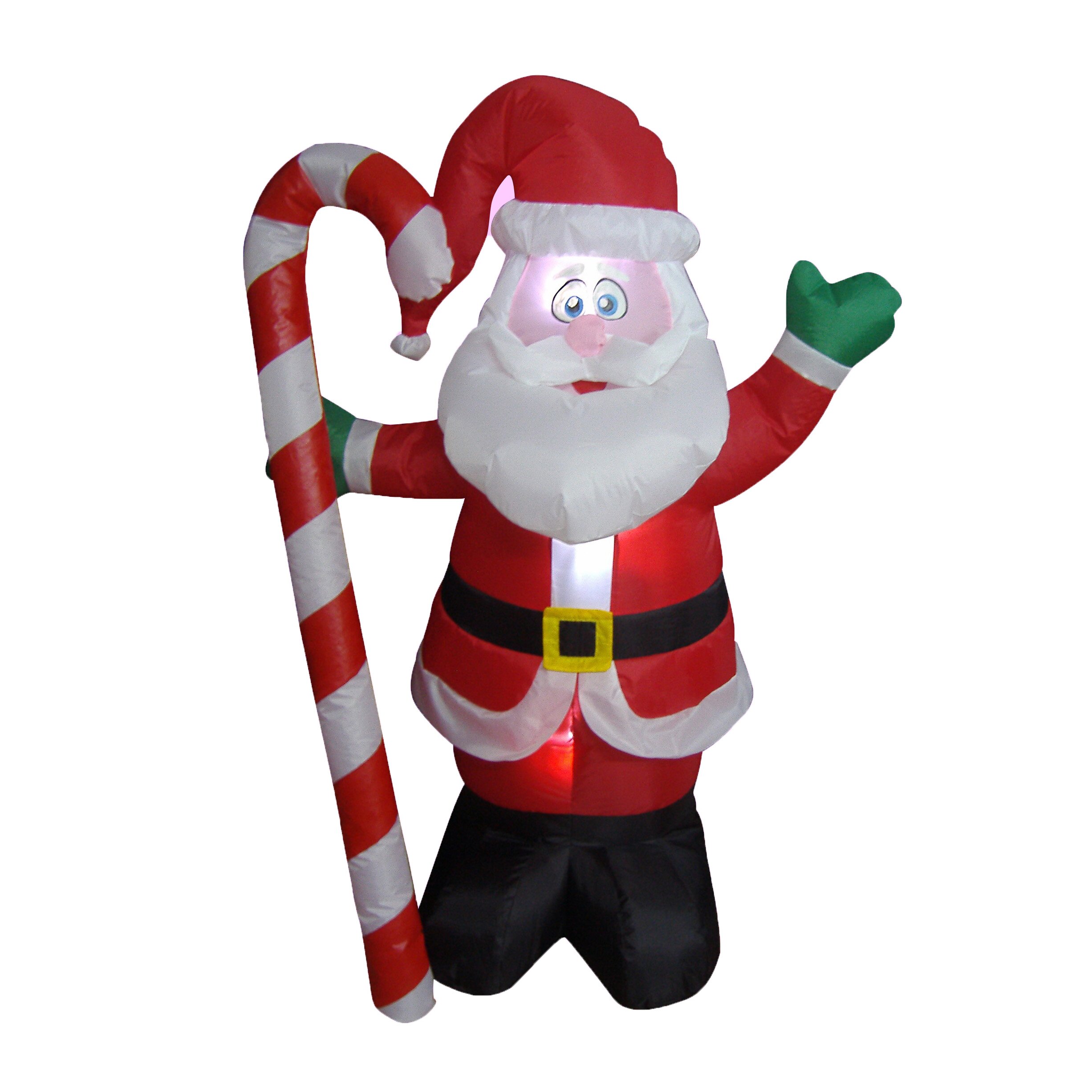 BZB Goods Christmas Inflatable Santa Claus with Candy Cane 