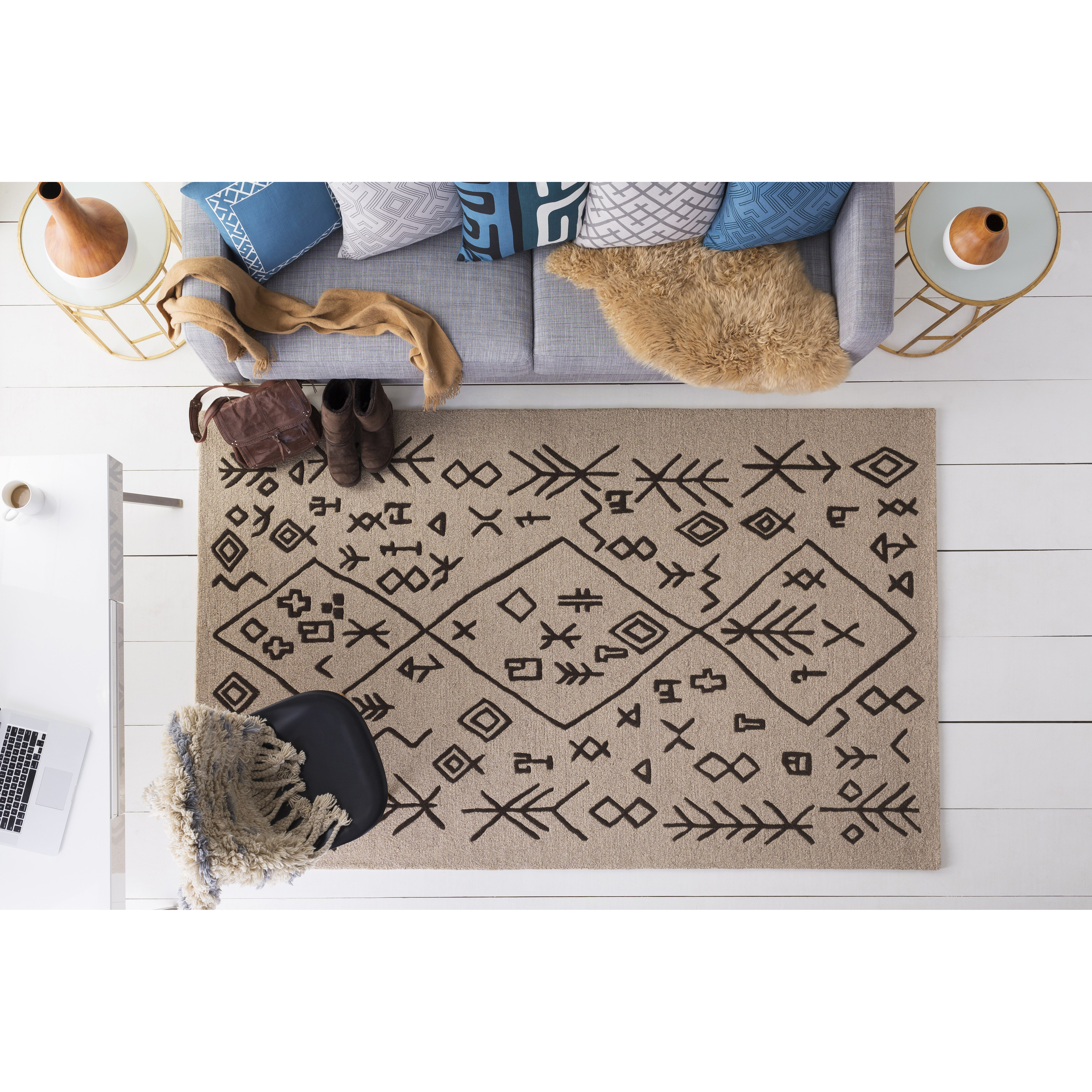 Artistic Weavers Ghana Aiden HandTufted Tan Area Rug Wayfair