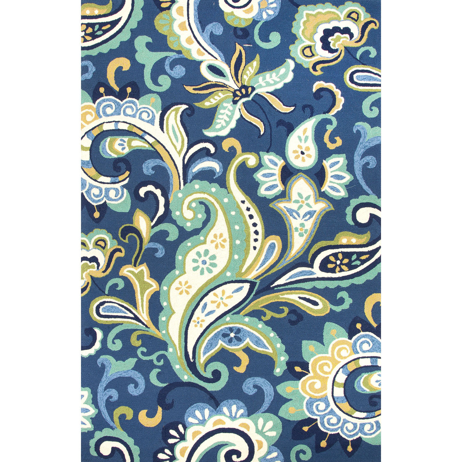 JaipurLiving Barcelona Blue/Yellow Floral Indoor/Outdoor Area Rug