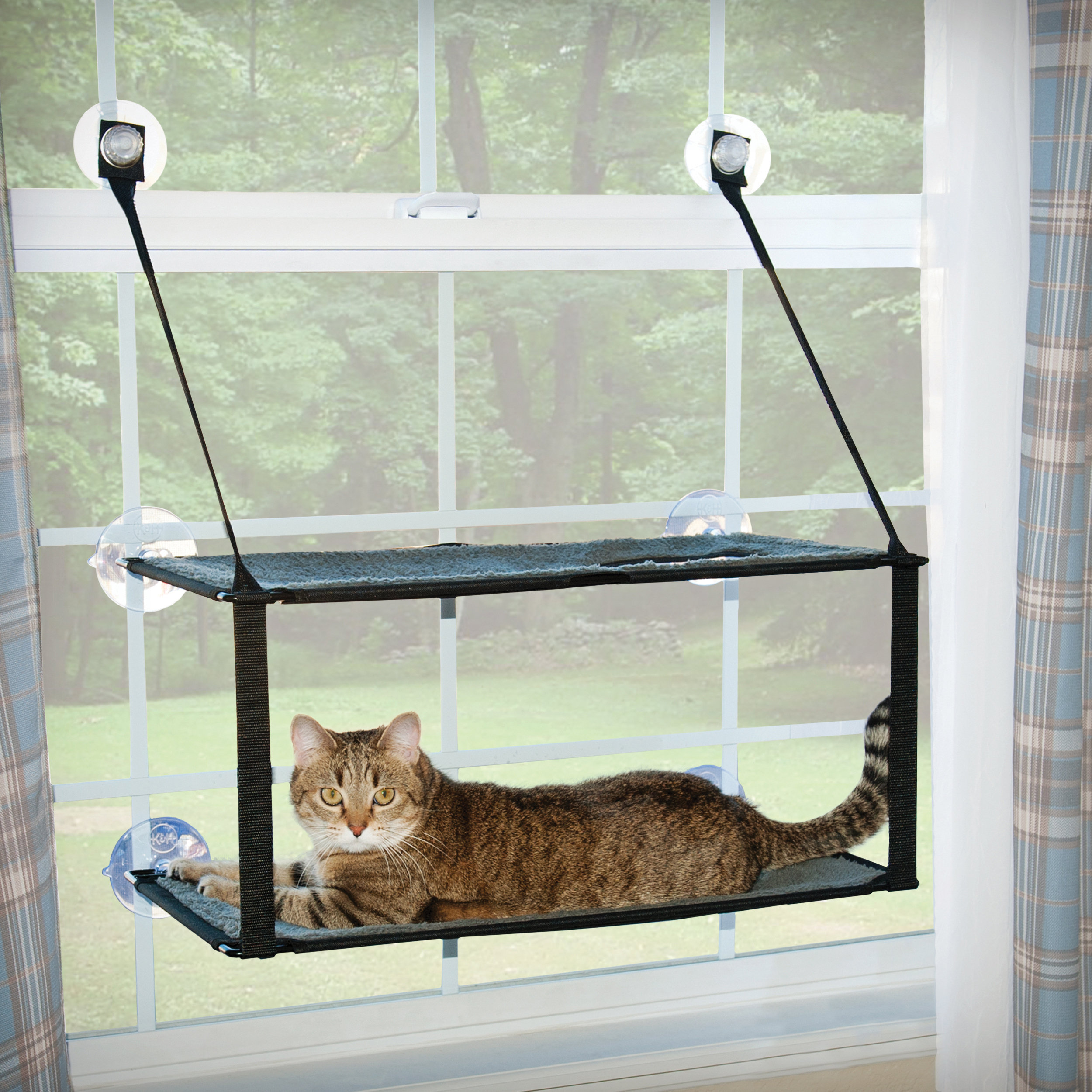 K&H Manufacturing Kitty Sill Double Stack Ez Window Mount Cat Perch ...