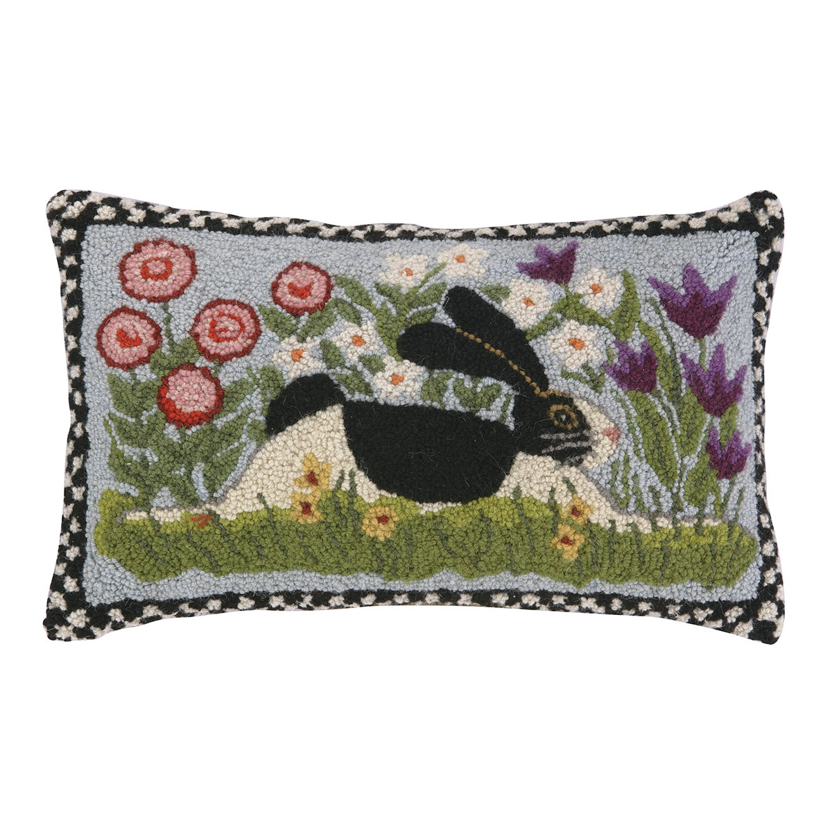 Peking Handicraft Spring Bunny Hook Wool Lumbar Pillow & Reviews Wayfair