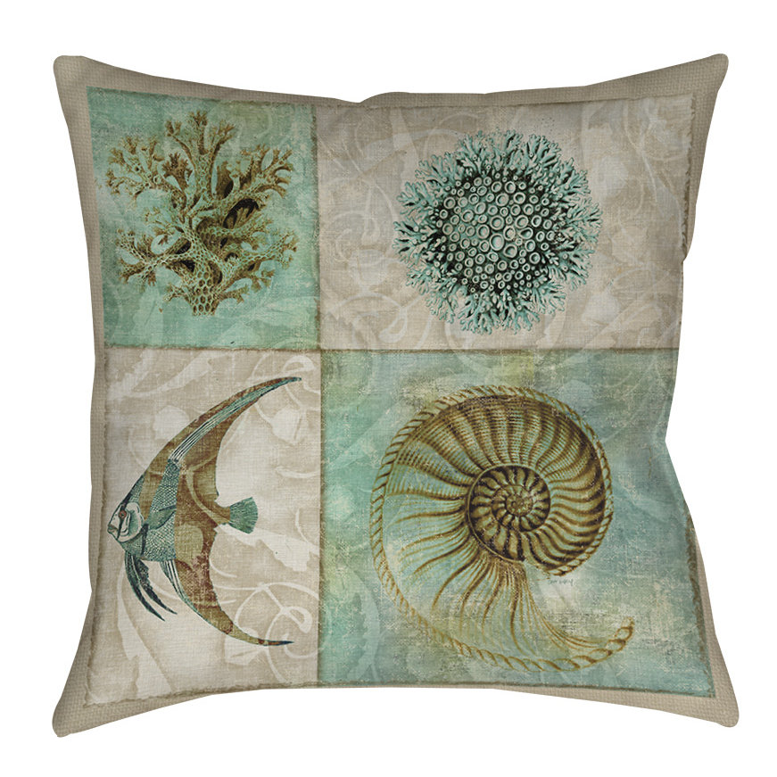 Manual Woodworkers & Weavers Sea Life Printed Throw Pillow & Reviews Wayfair
