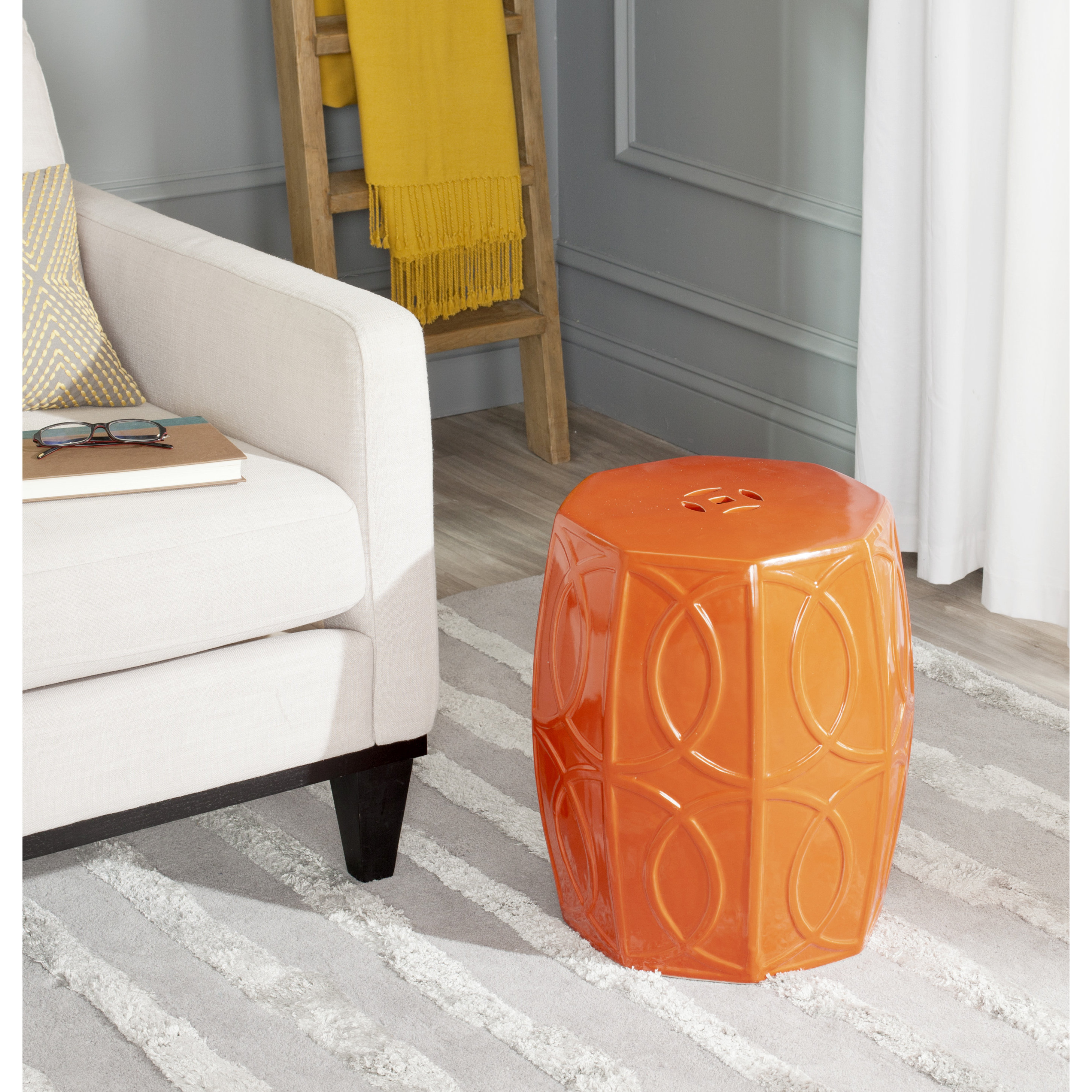 Safavieh Hocker Garden Stool & Reviews Wayfair UK
