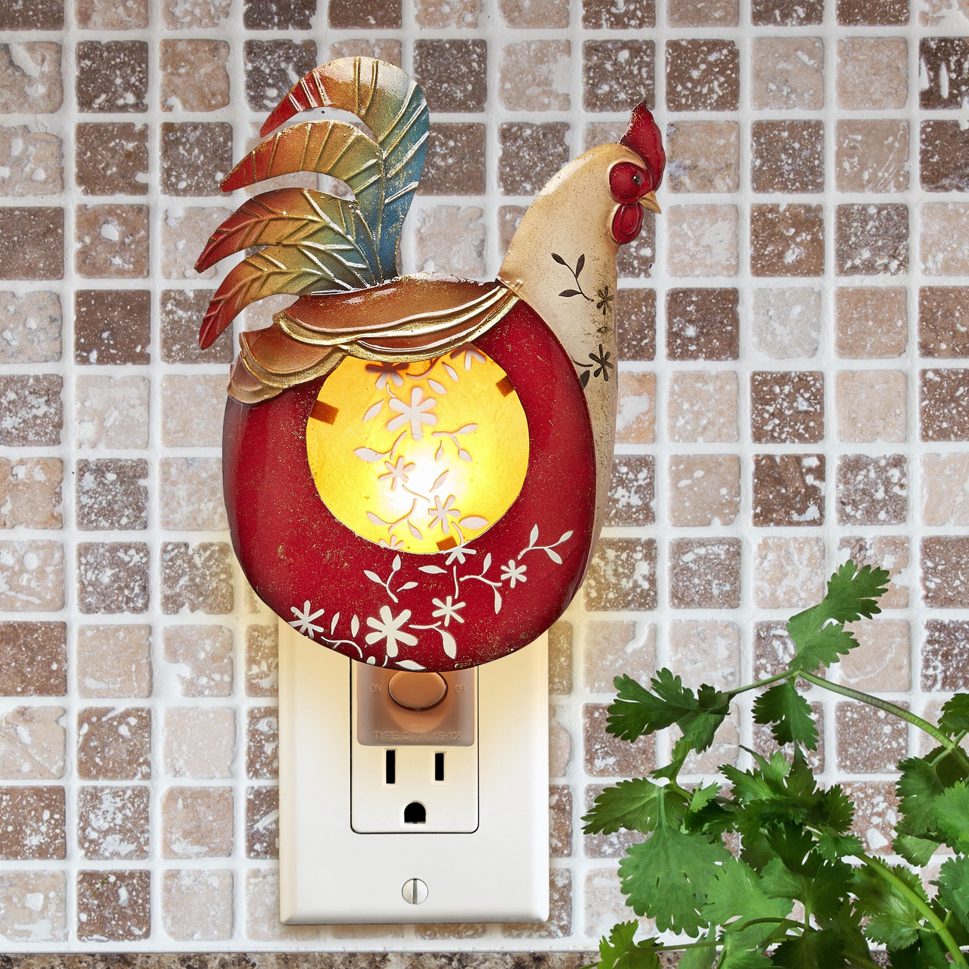 Deco Breeze Decor Rooster Night Light Reviews Wayfair   Deco Breeze Decor Rooster Night Light DFA0900 