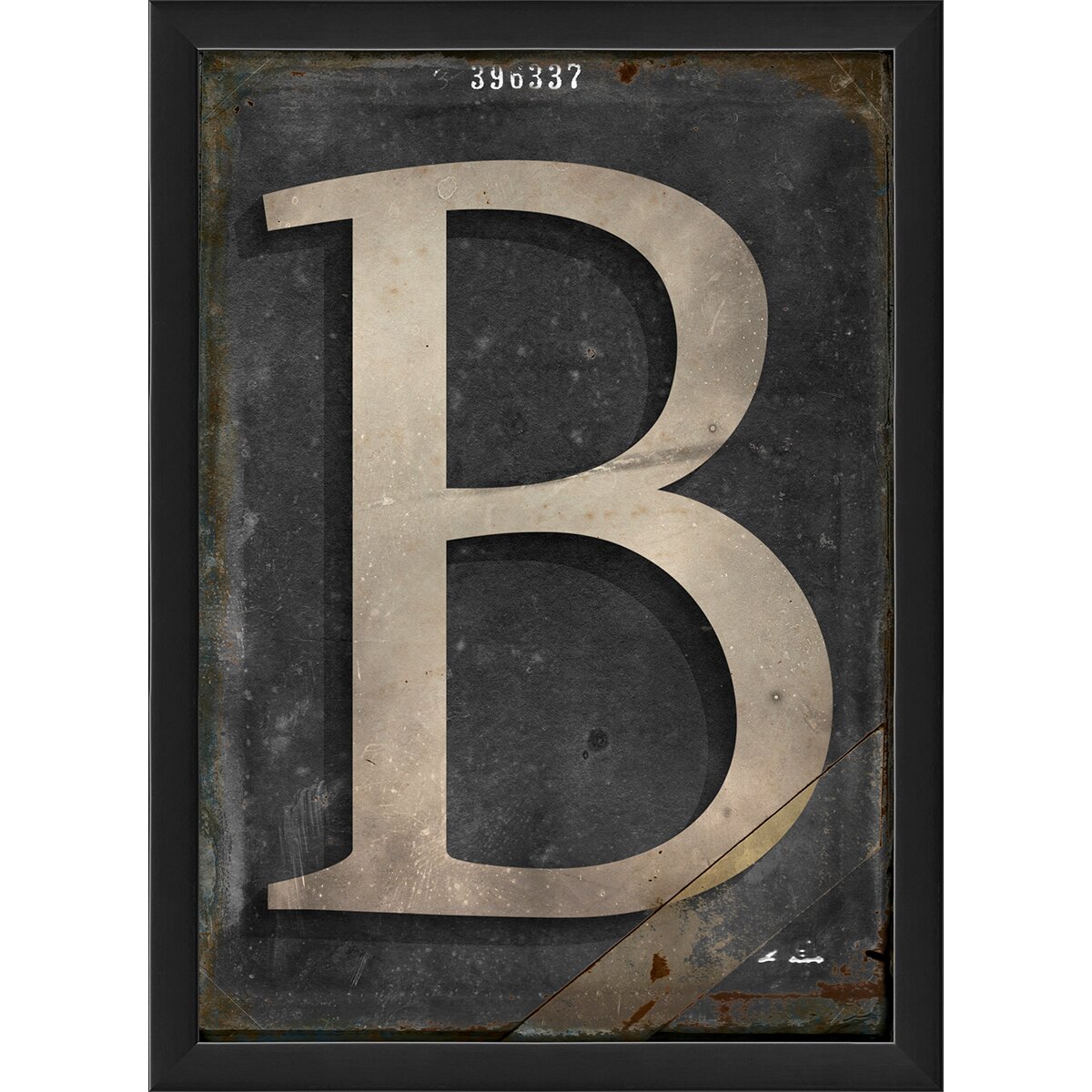 The Artwork Factory Letter B Framed Textual Art & Reviews | Wayfair