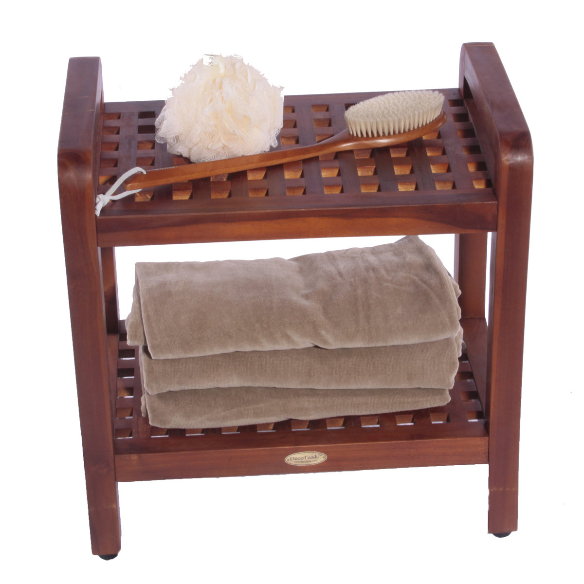 Decoteak Teak Bathroom Free Standing Storage Shelf & Reviews Wayfair