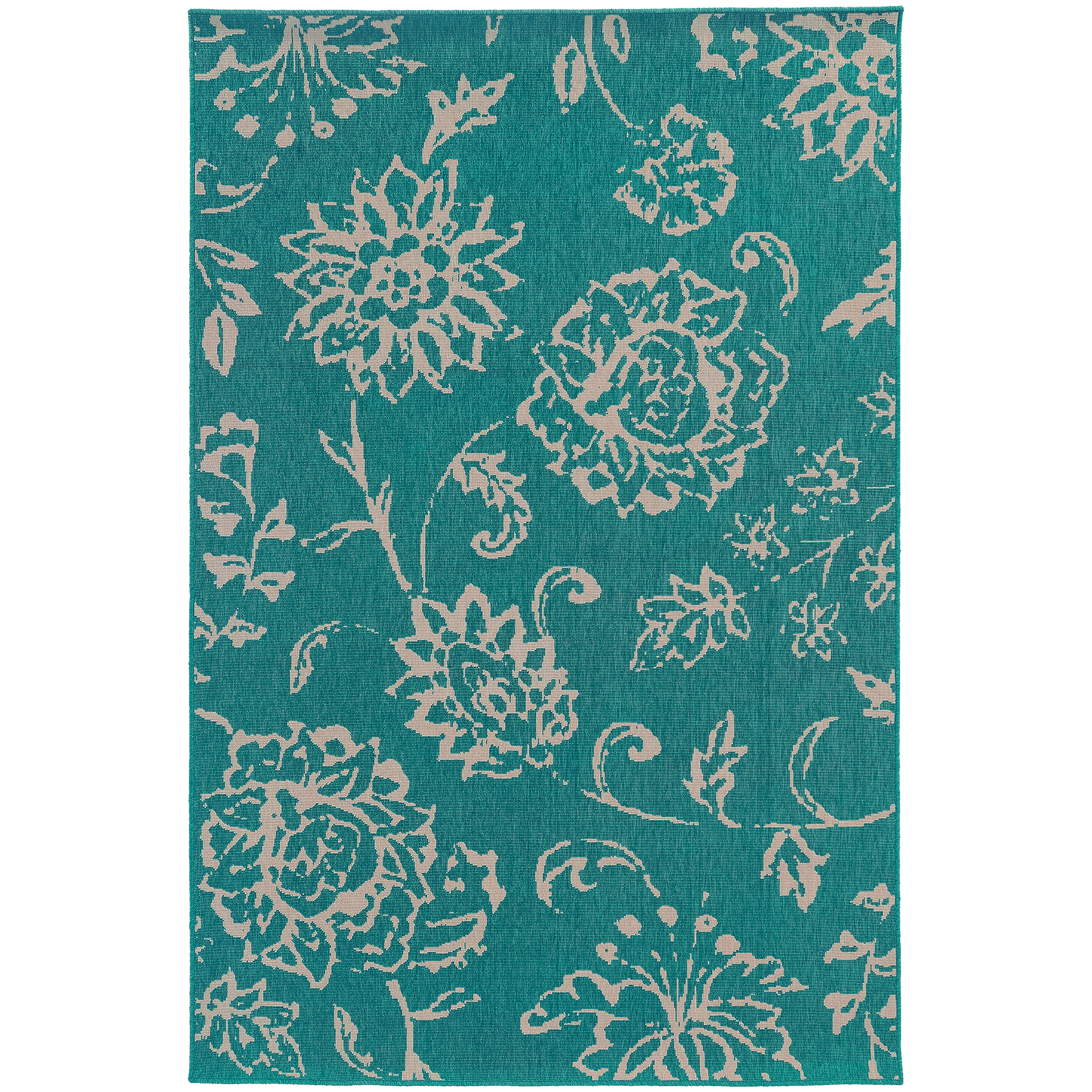 Tommy Bahama Home Seaside Teal/Beige Indoor/Outdoor Area Rug & Reviews
