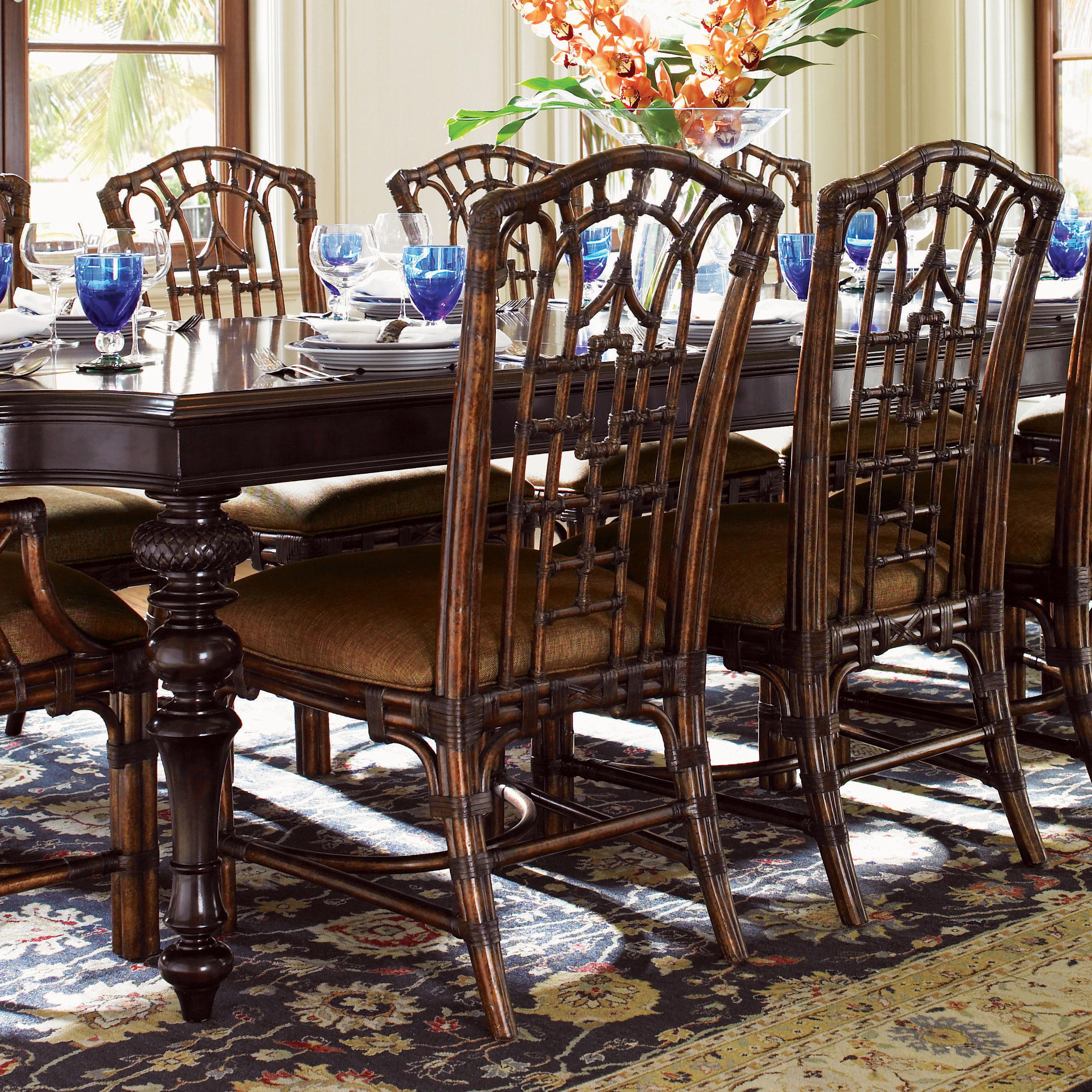 Tommy Bahama Home Royal Kahala Islands Edge 11 Piece Dining Set