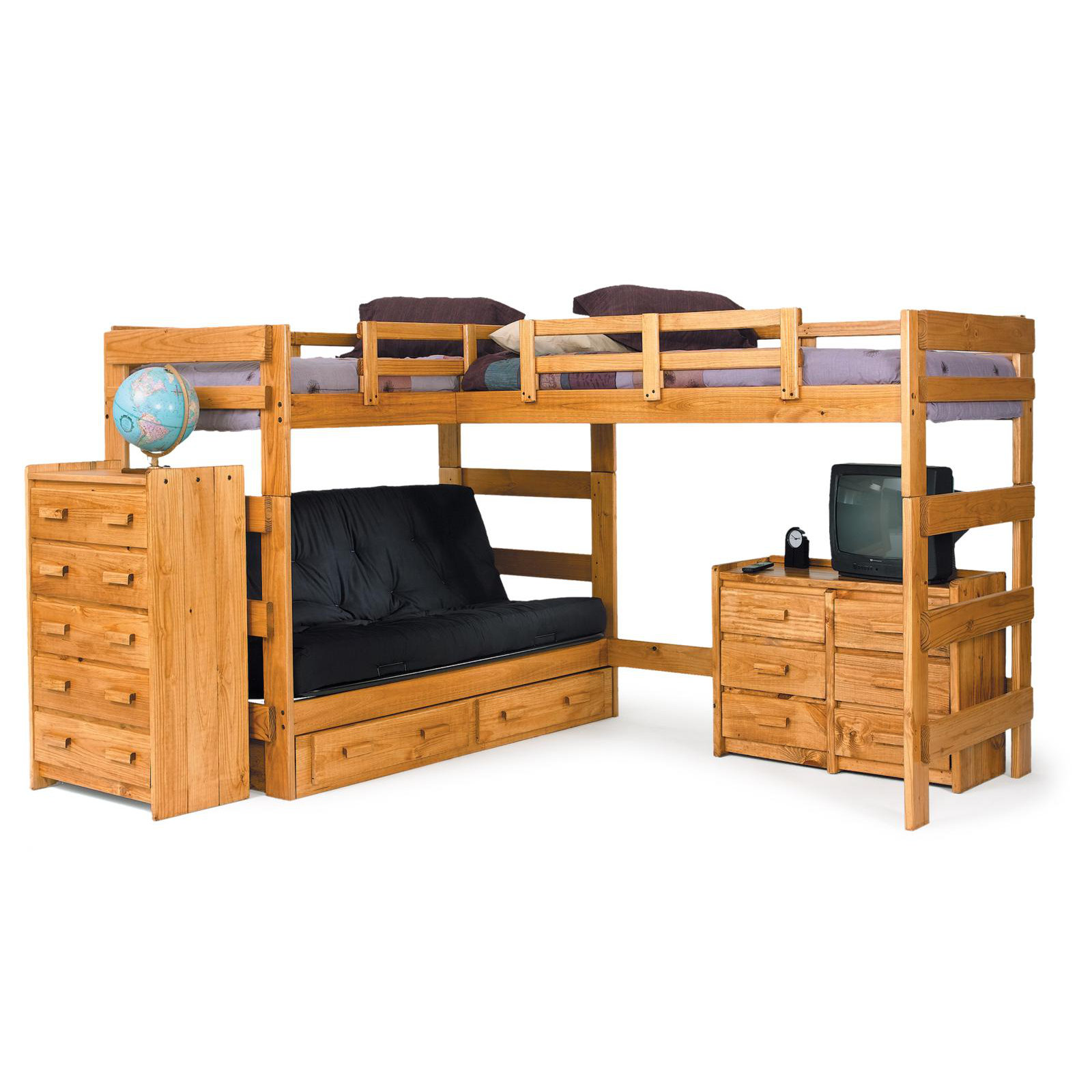 Chelsea Home LShaped Bunk Bed Customizable Bedroom Set & Reviews Wayfair