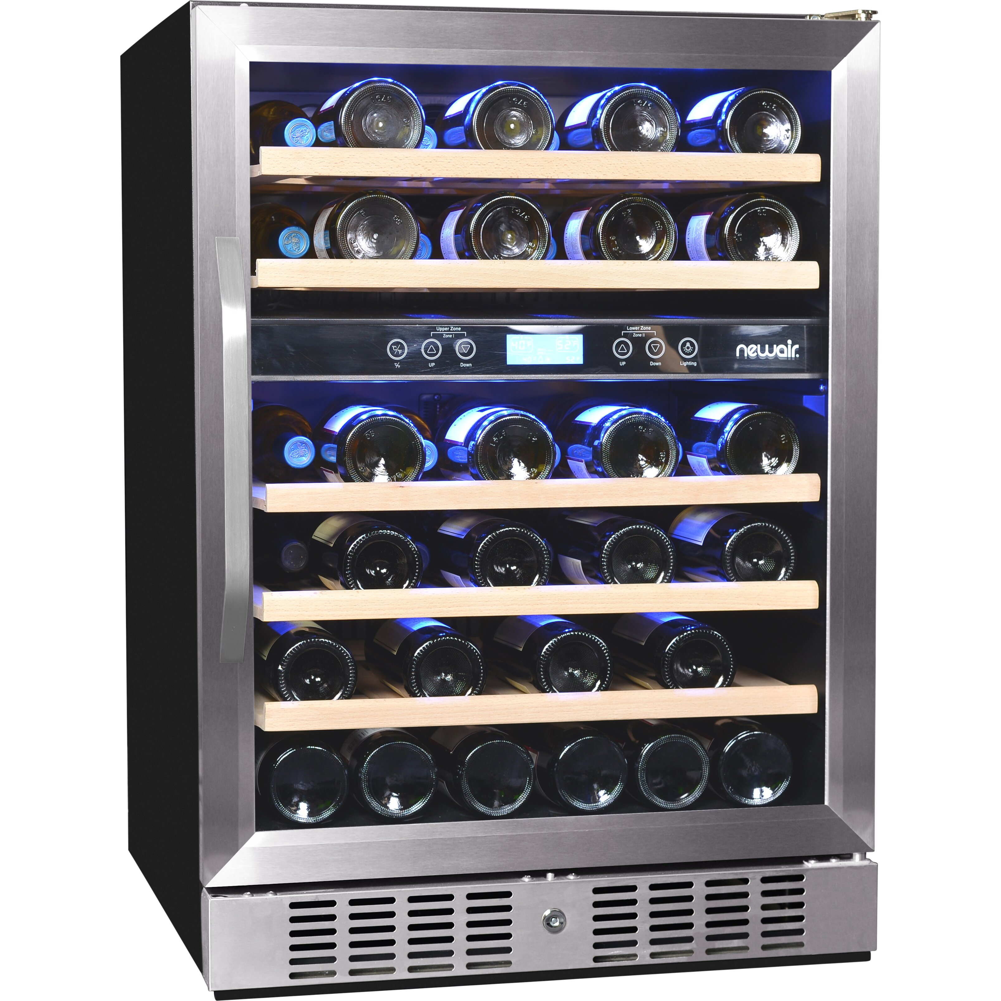 NewAir 46 Bottle Dual Zone BuiltIn Wine Refrigerator & Reviews Wayfair