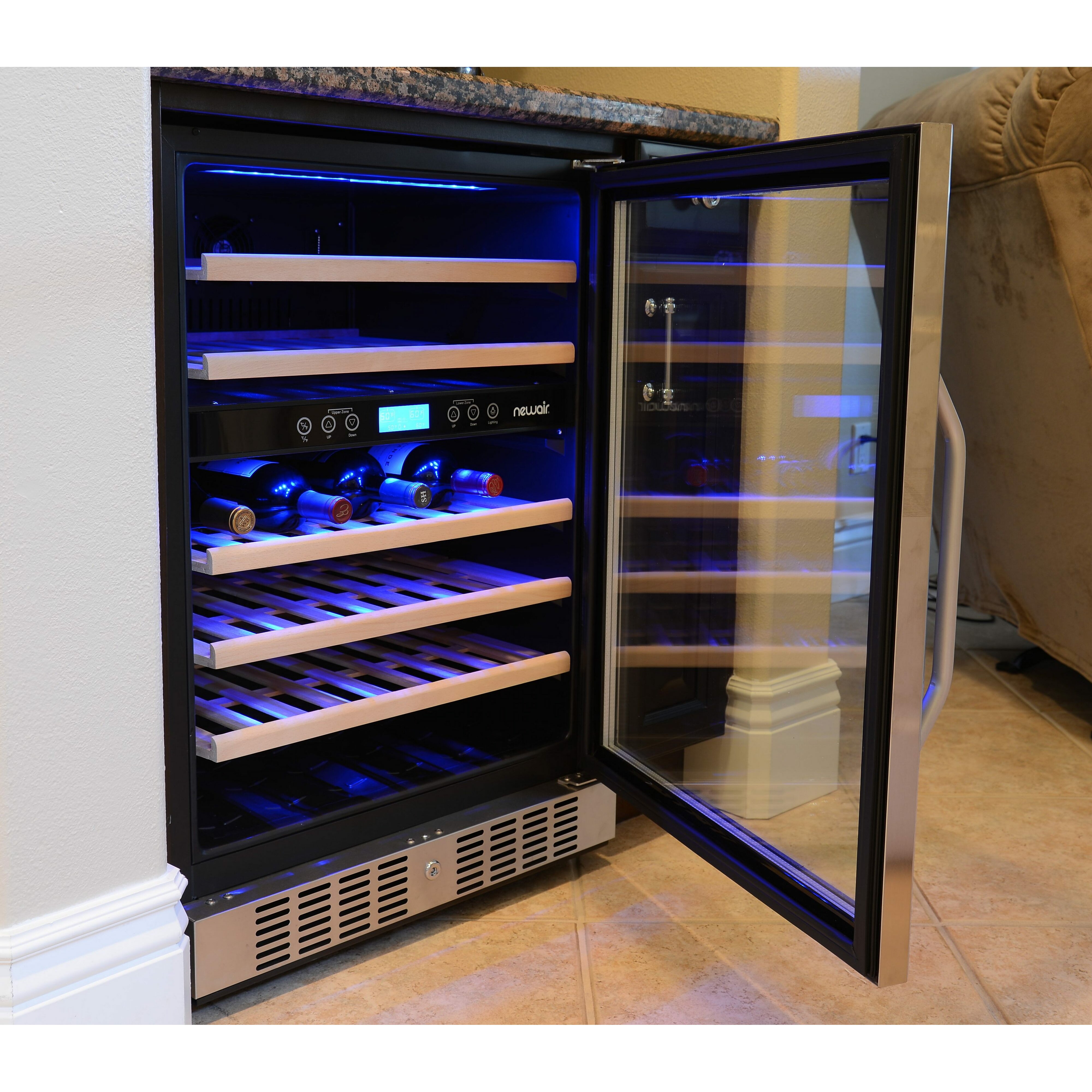 Newair 46-Bottle Built-In Dual-Zone Wine Cooler at Lydia Vazquez blog