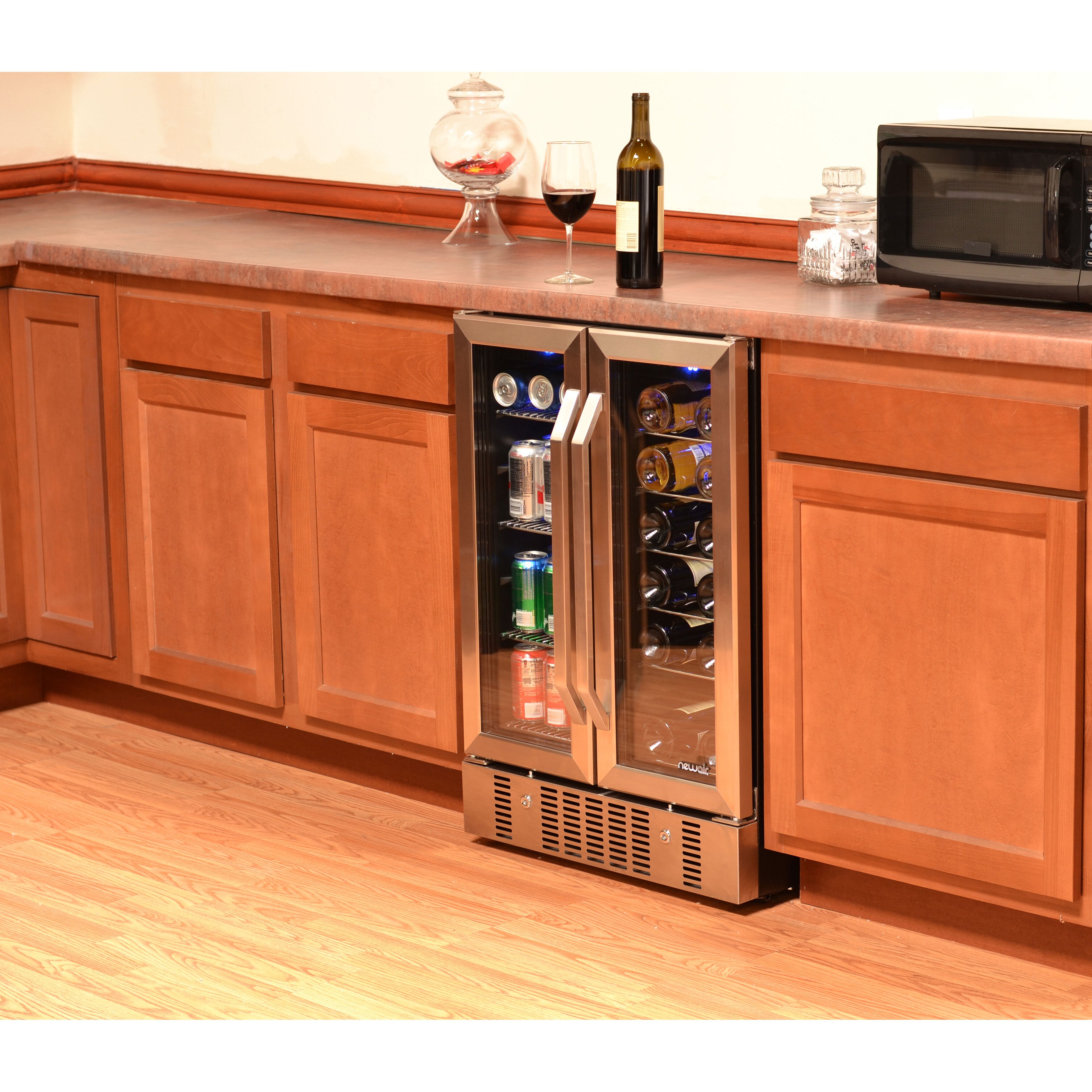 NewAir 18 Bottle Dual Zone Built-In Wine Refrigerator & Reviews | Wayfair