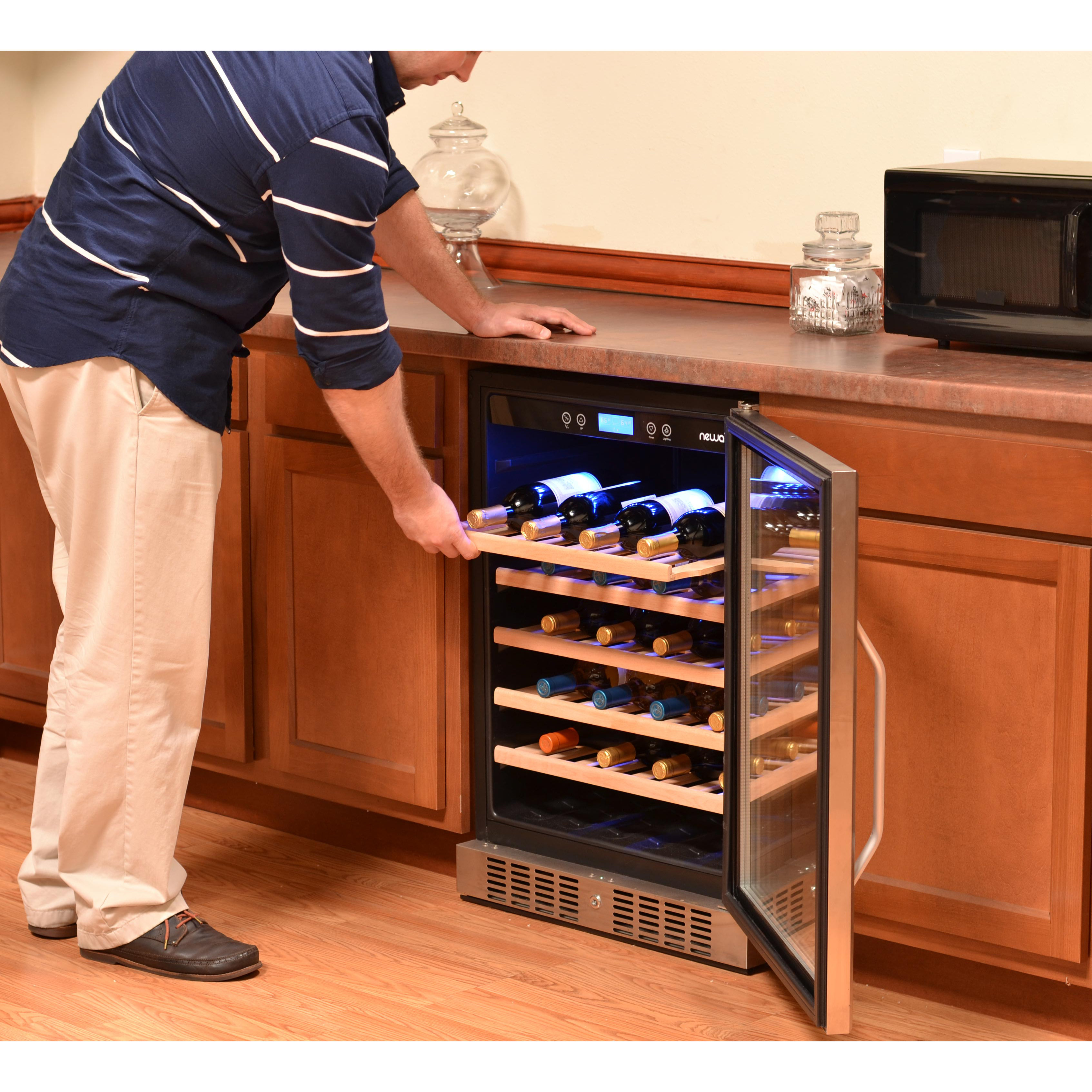 NewAir 52 Bottle Single Zone BuiltIn Wine Refrigerator & Reviews Wayfair