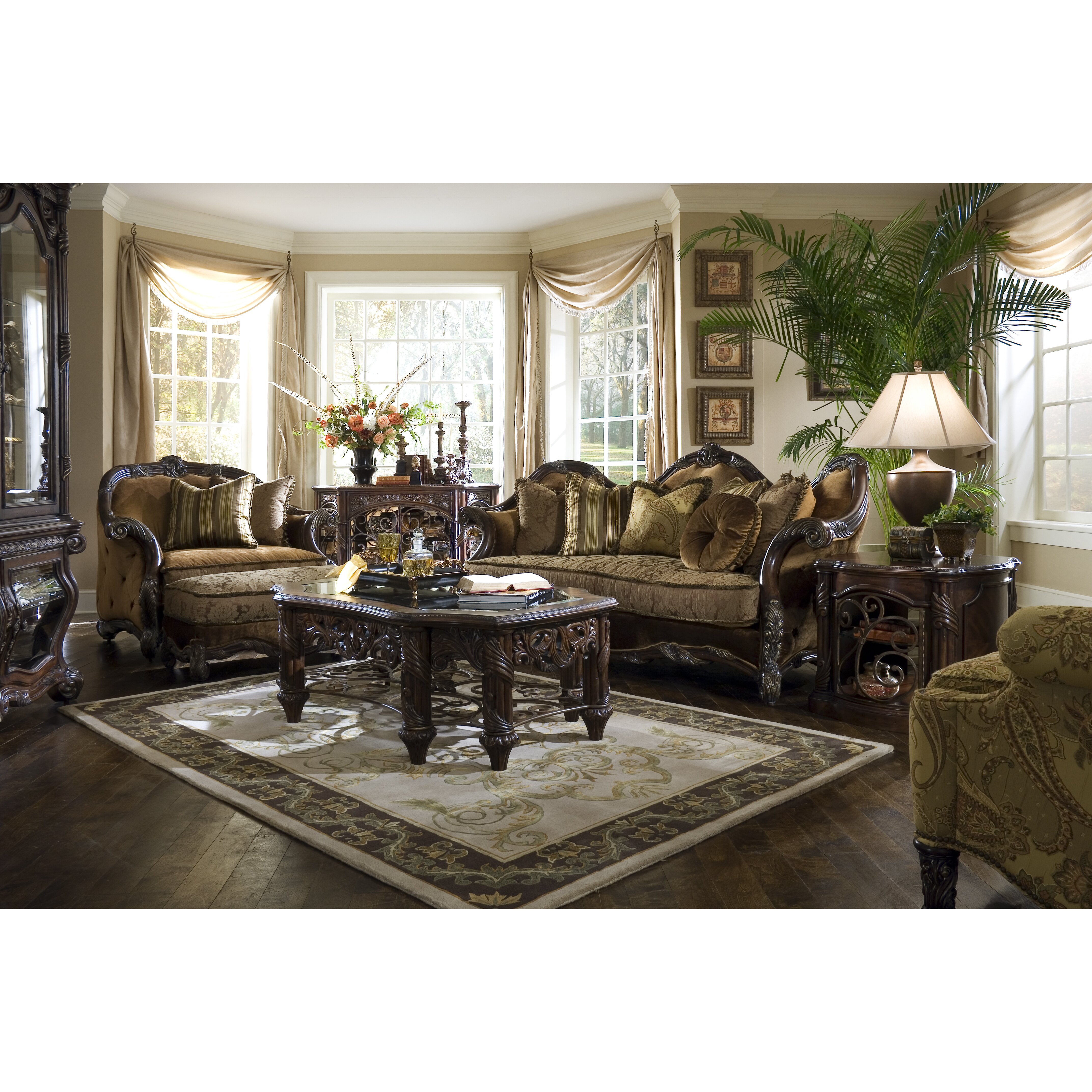 Michael Amini Coffee Table - Michael Amini Lavelle Coffee Table Set | Coffee table ... / Traditional carvings are highlighted with a glazed silver metallic tipping.