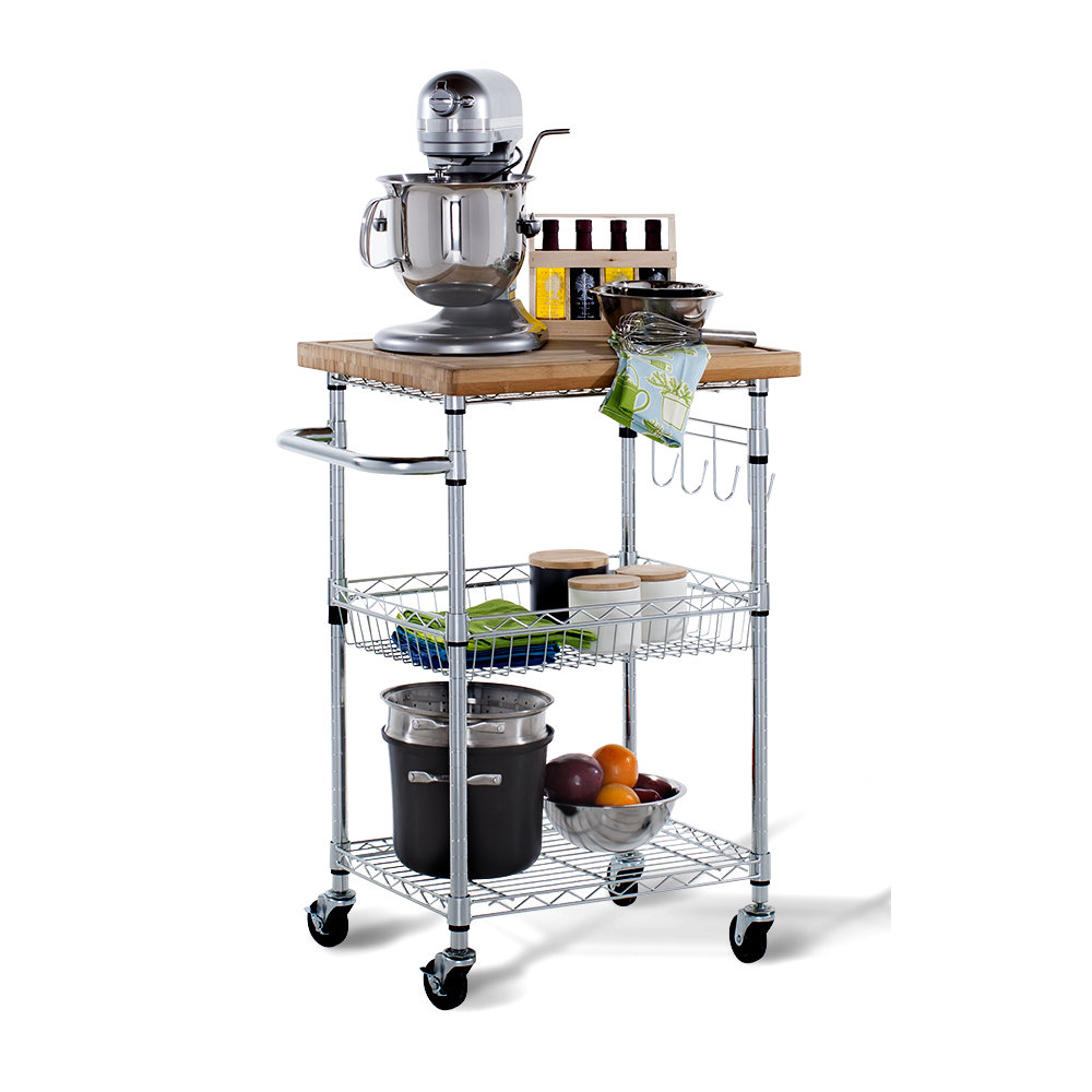Trinity EcoStorage Kitchen Cart with Wood Top & Reviews Wayfair