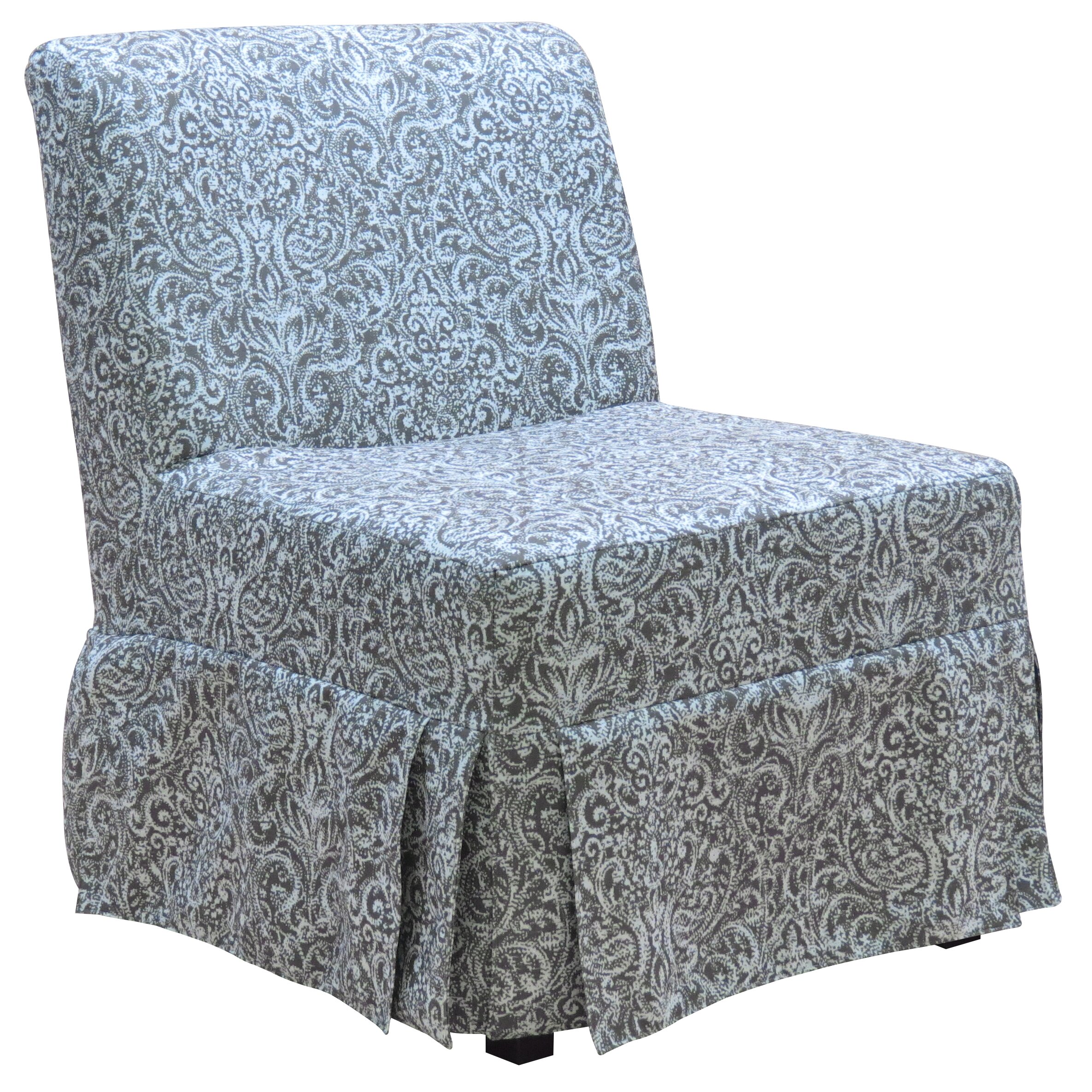 Fox Hill Trading Penelope Skirted Armless Slipper Chair ...