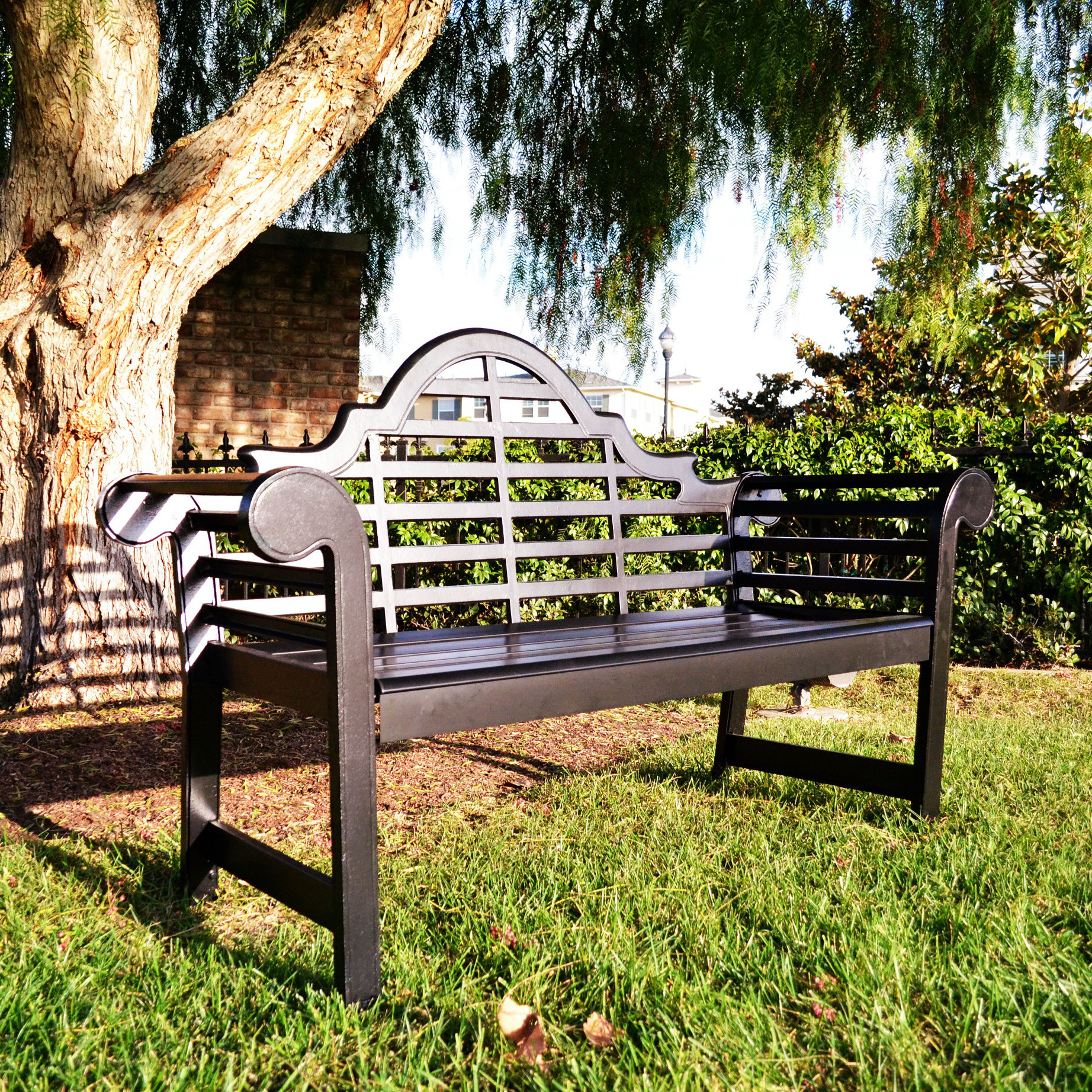 Innova Hearth and Home Lutyens Aluminum Garden Bench & Reviews Wayfair