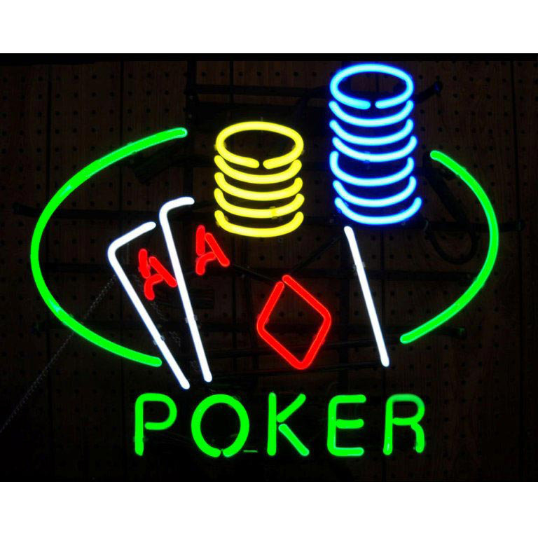 Business Signs Poker Table and Chips Neon Sign Wayfair