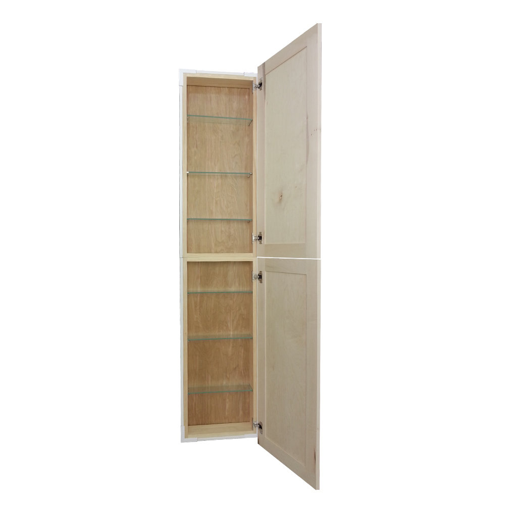 WG Wood Products 15.5" x 71" Recessed Linen Tower & Reviews Wayfair