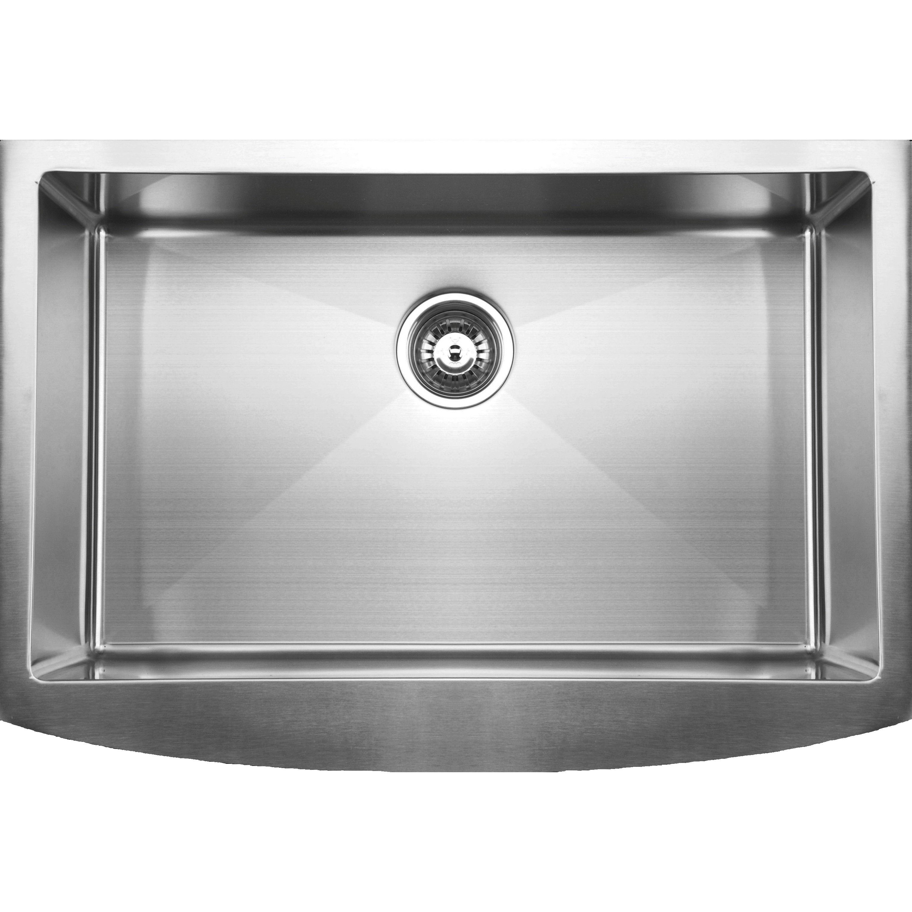 Ukinox 33" x 22.25" Curved Apron Front Single Bowl Undermount Kitchen Sink & Reviews Wayfair