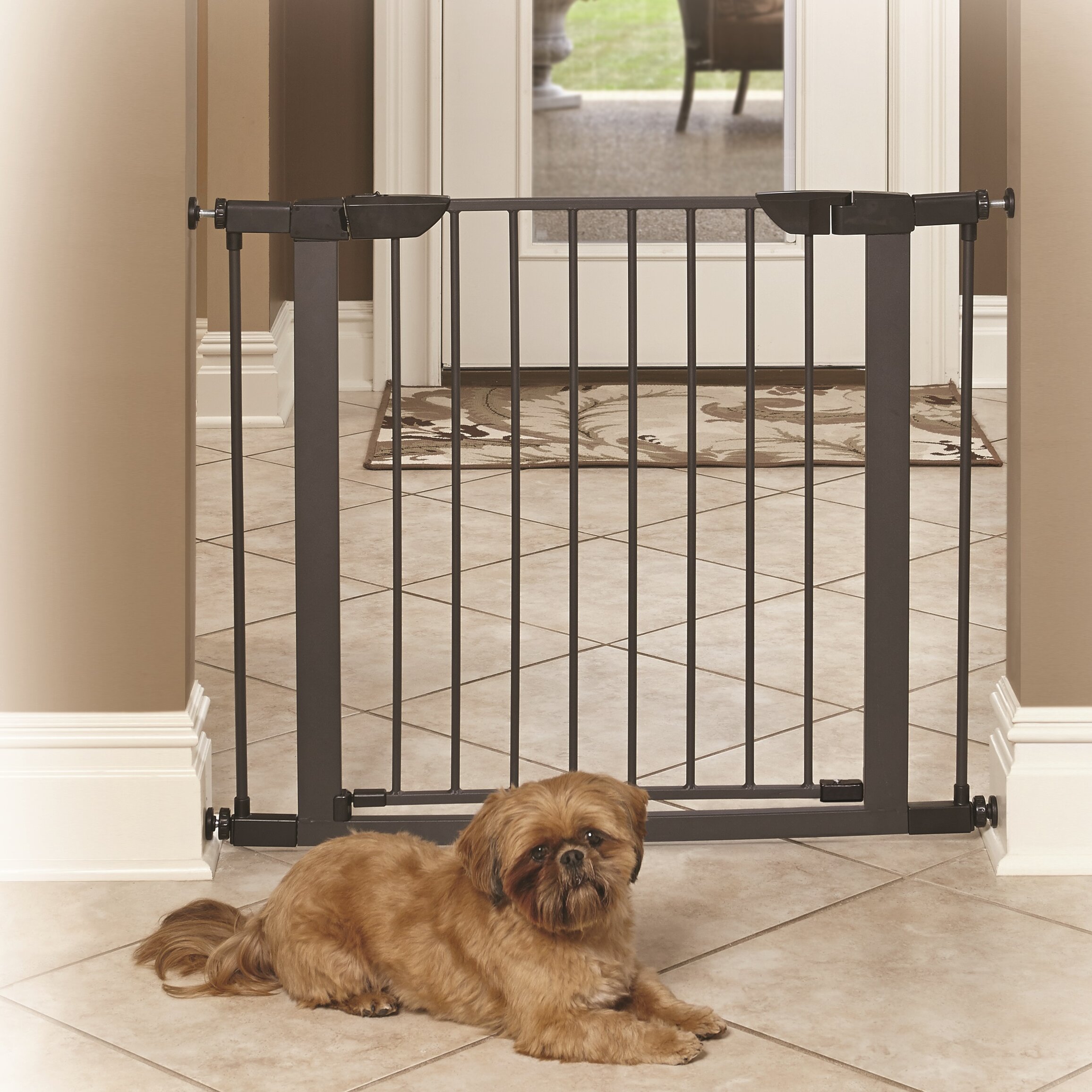 Midwest Homes For Pets Steel Pressure Mounted Pet Gate & Reviews | Wayfair