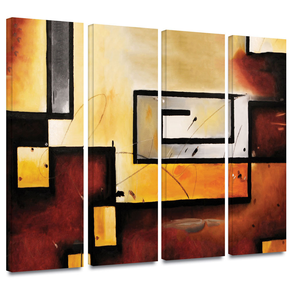 ArtWall 'Abstract Modern' by Jim Morana 4 Piece Painting Print on Canvas Set Wayfair