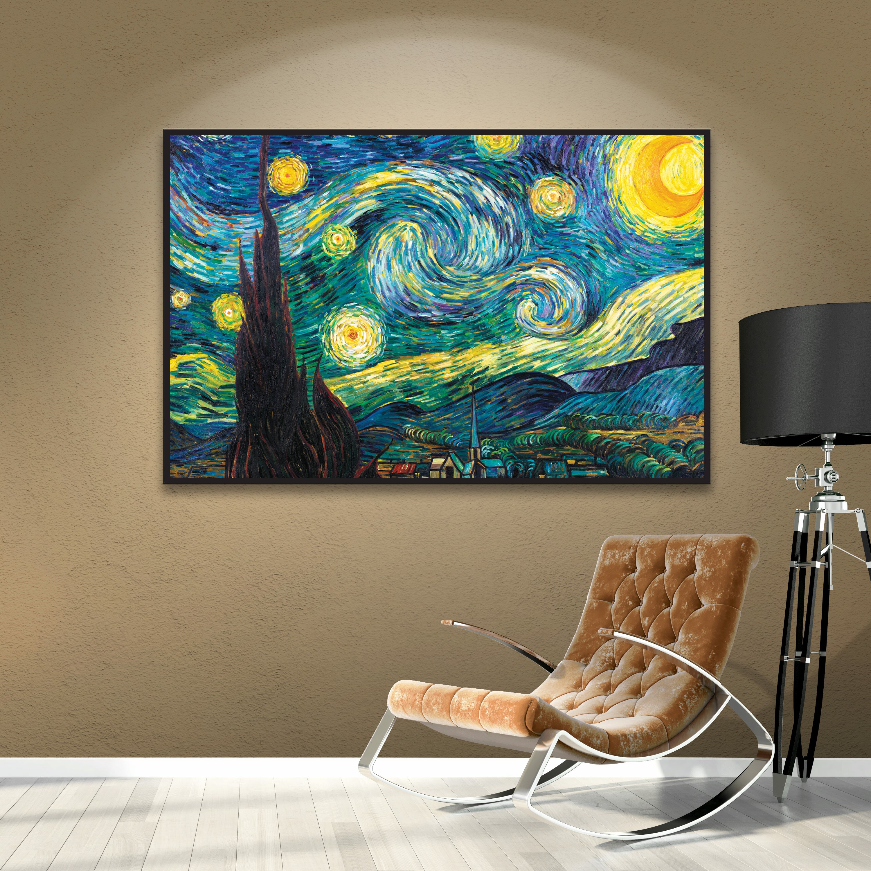 Artwall Starry Night By Vincent Van Gogh Framed Painting Print On 