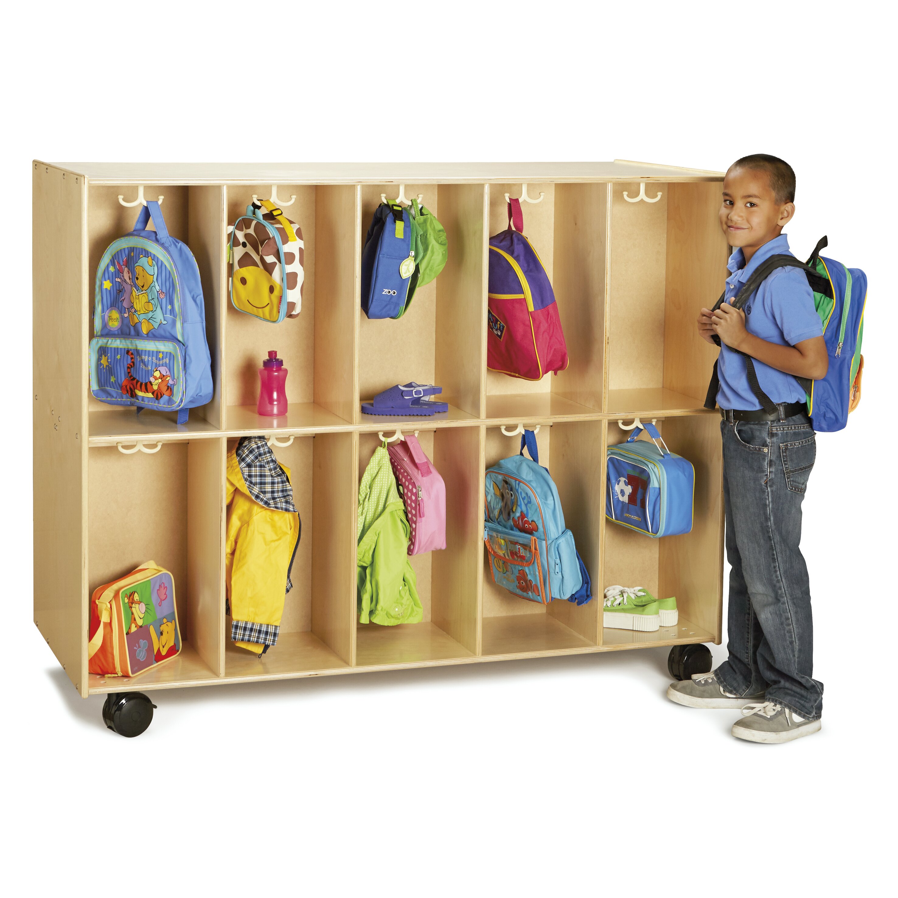 Jonti Craft 10 Section Mobile Backpack Cubby 3946JC