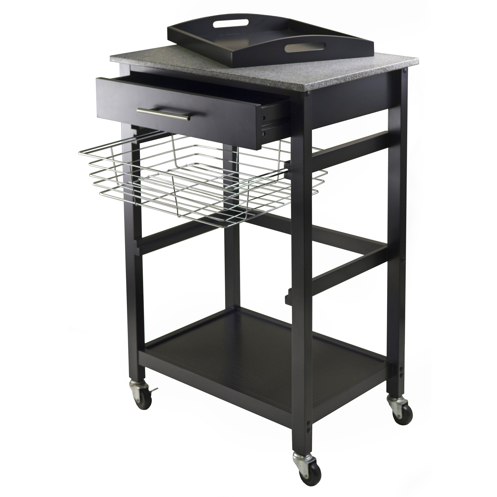 Winsome Julia Kitchen Cart With Granite Top Reviews Wayfair   Winsome Julia Kitchen Cart With Granite Top 20322 