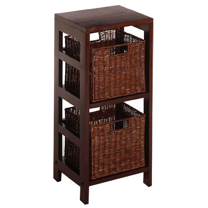 Winsome Espresso Storage Shelf And Baskets & Reviews Wayfair