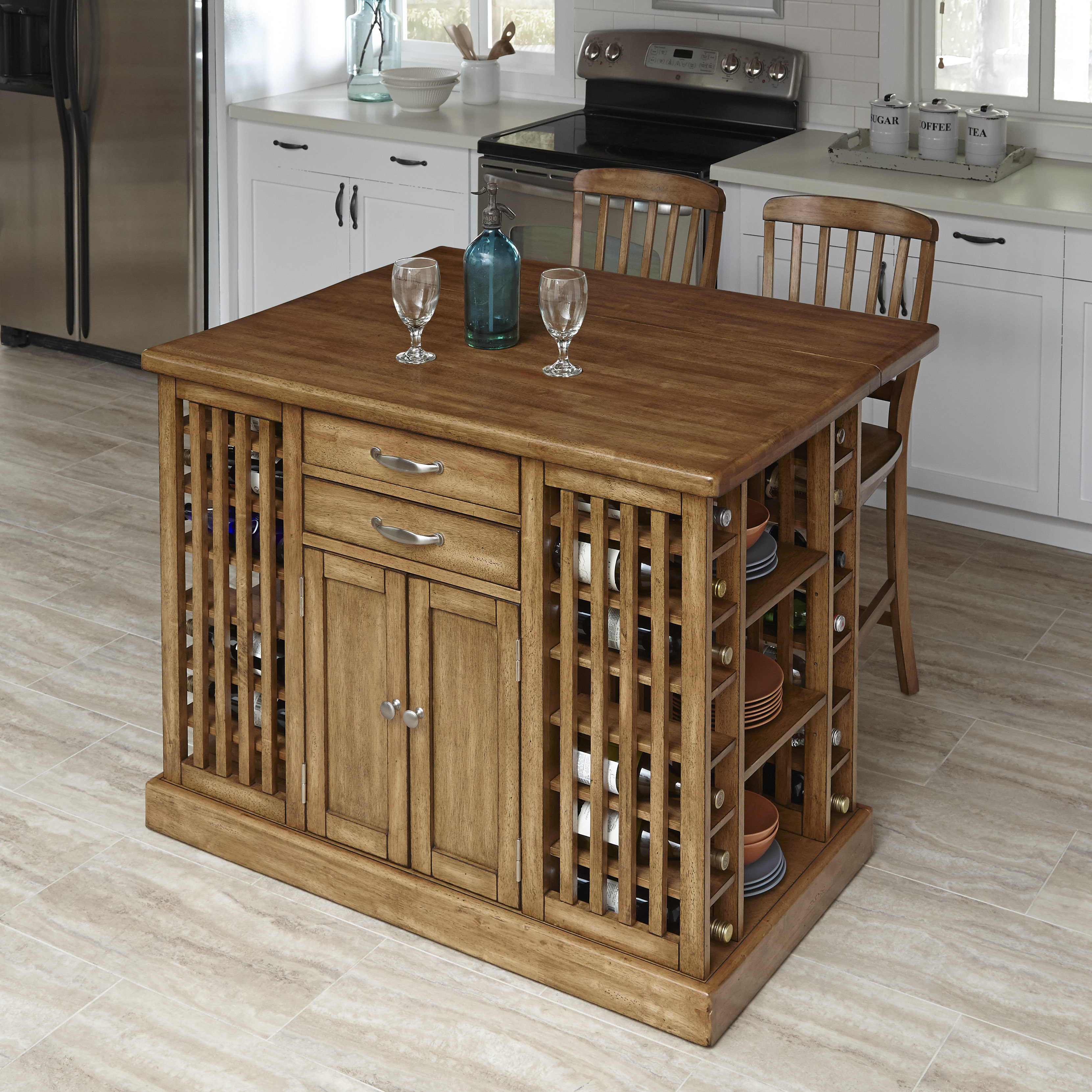 Home Styles The Vintner 3 Piece Kitchen Island Set Wayfair