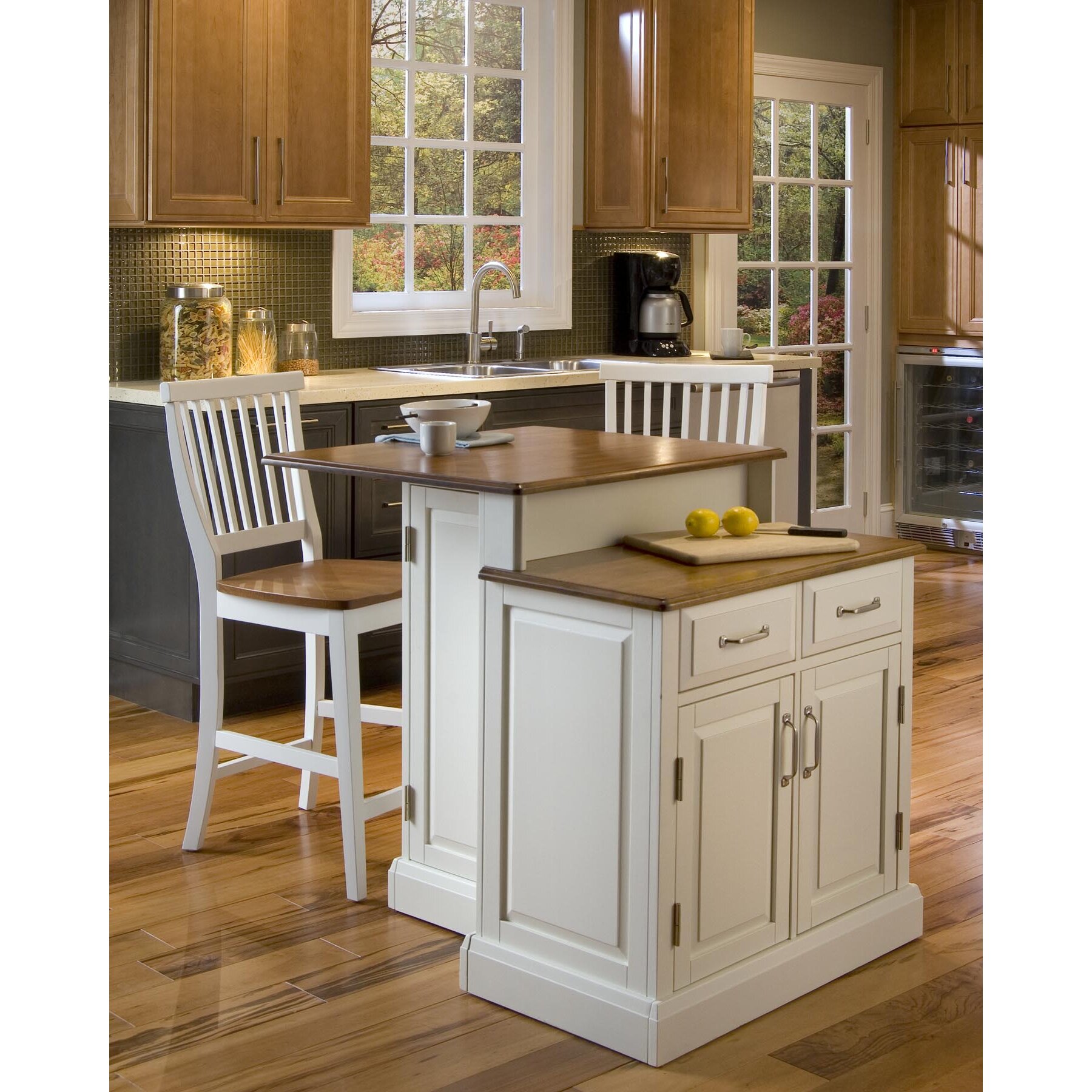 Home Styles Woodbridge 3 Piece Kitchen  Island  Set  with 