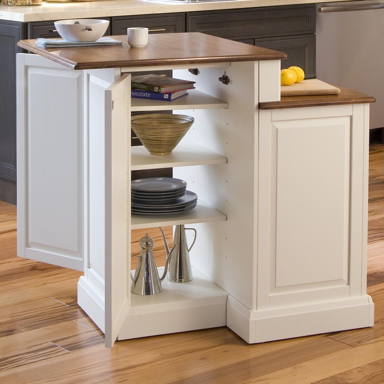 Home Styles Woodbridge Kitchen Island with Wooden Top ...