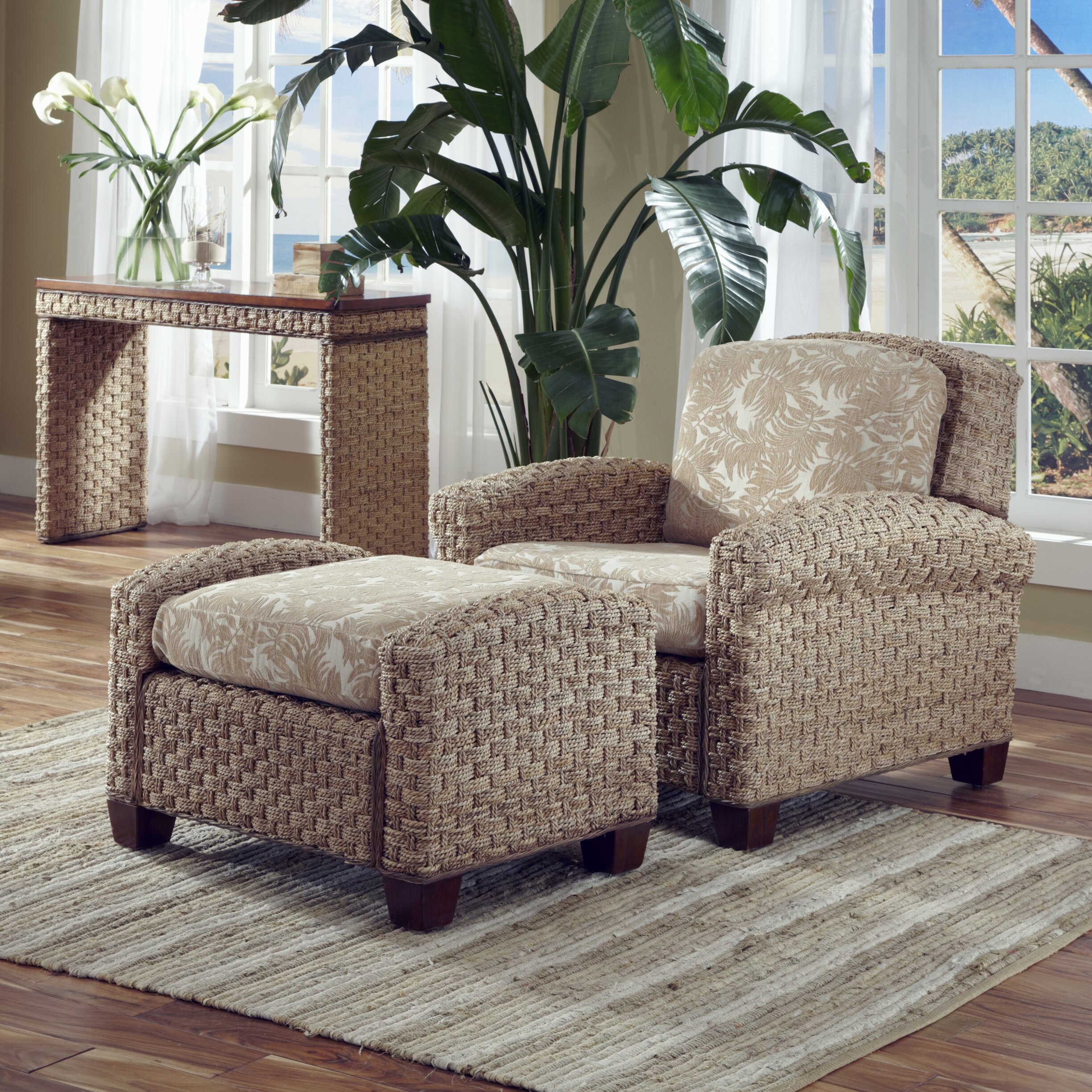 Home Styles Cabana Banana II Chair and Ottoman & Reviews ...