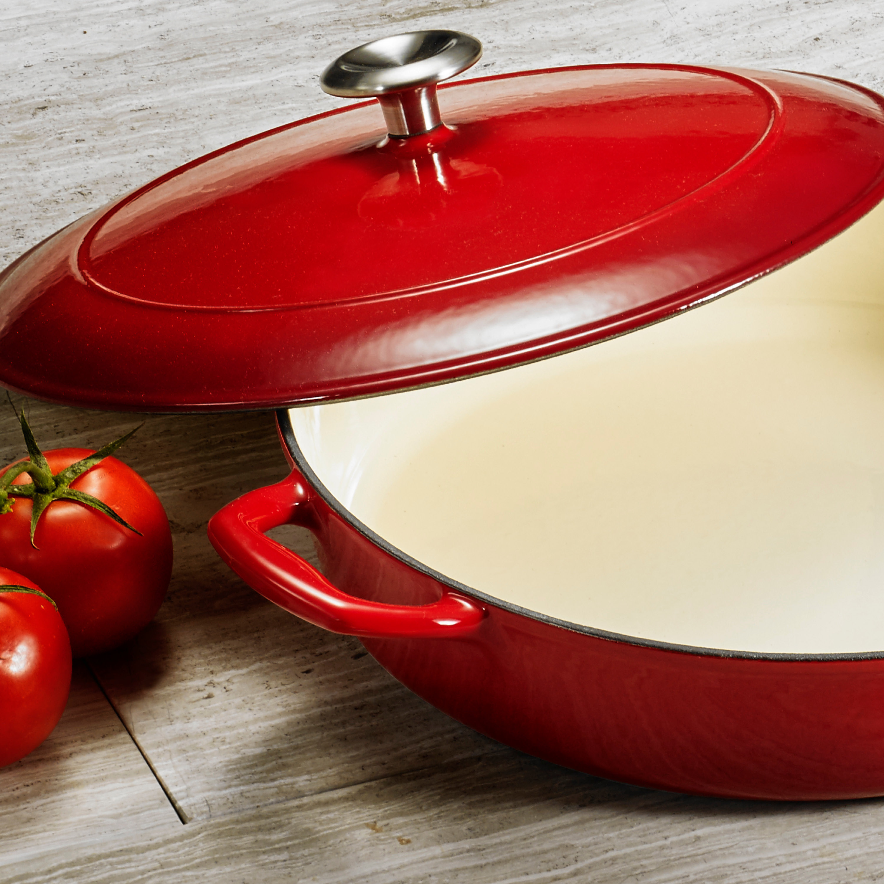 Tramontina Gourmet Enameled Cast Iron 4 Qt. Cast Iron Round Braiser