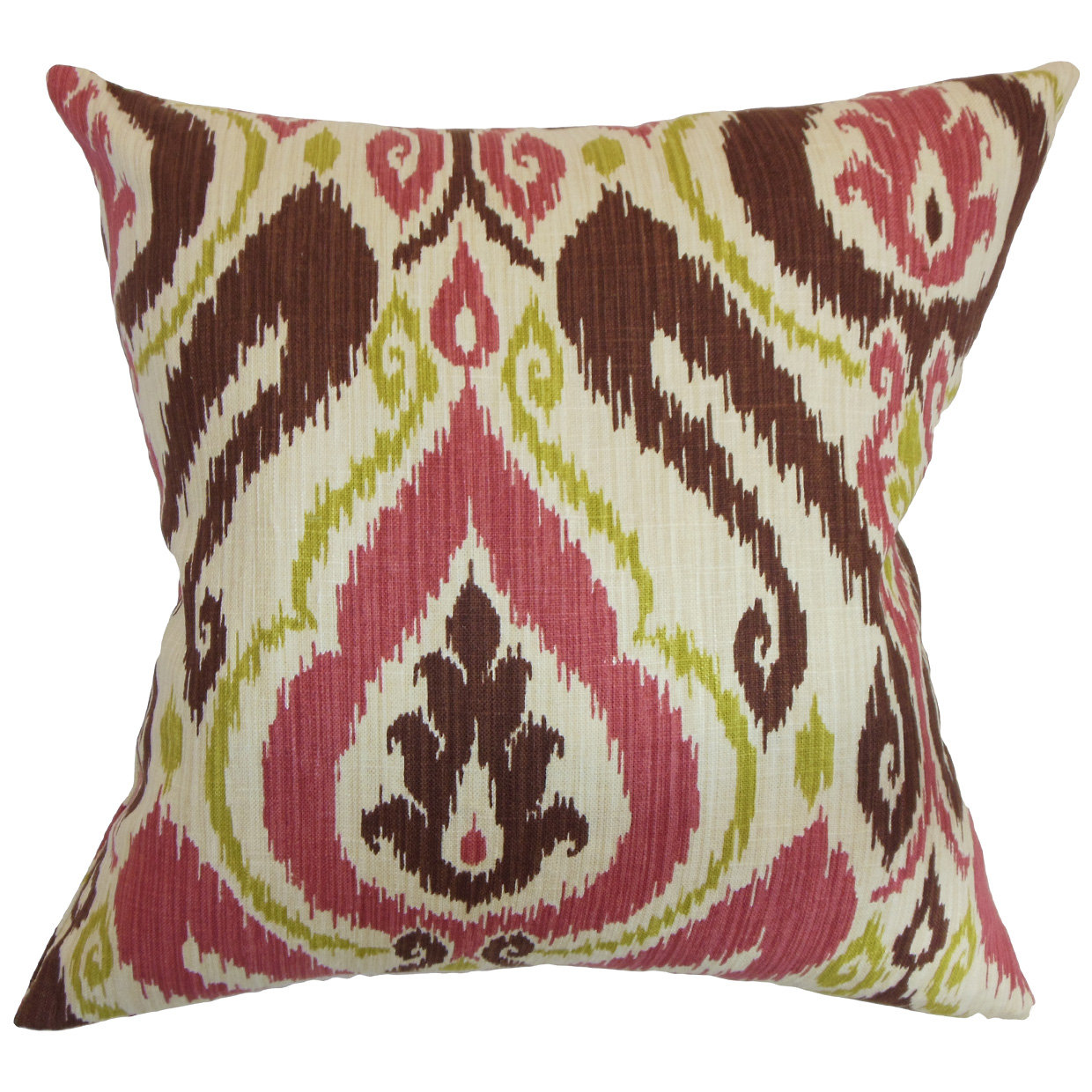 The Pillow Collection Obo Ikat Cotton Throw Pillow & Reviews Wayfair
