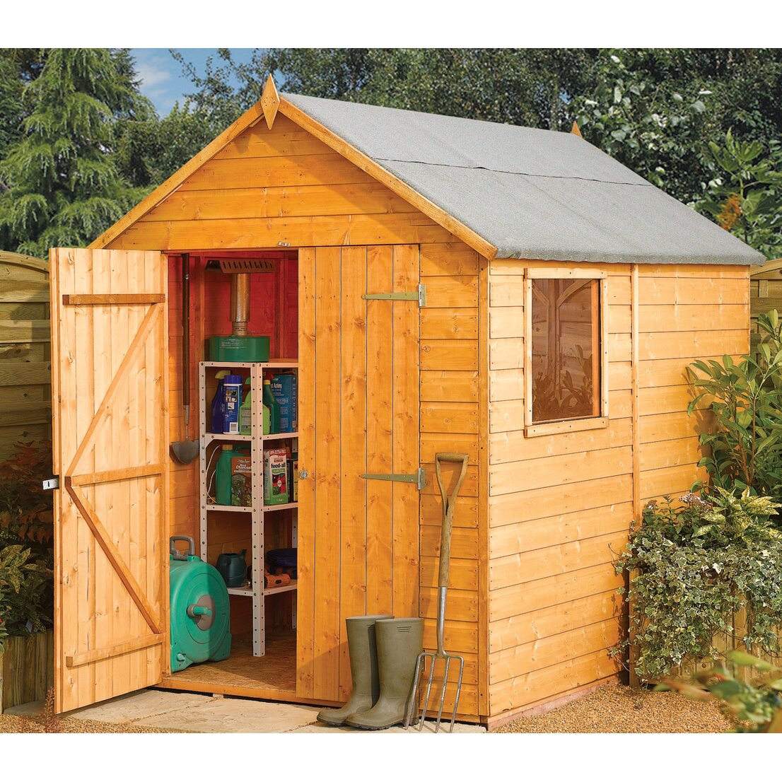 Rowlinson 6 x 8 Wooden Storage Shed | Wayfair UK