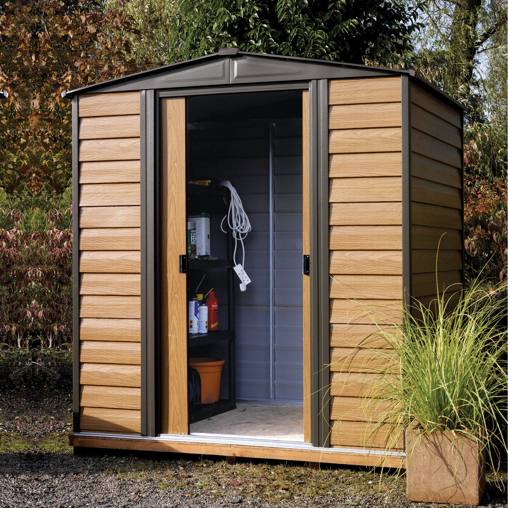 Rowlinson 10 x 12 Metal Storage Shed &amp; Reviews | Wayfair UK